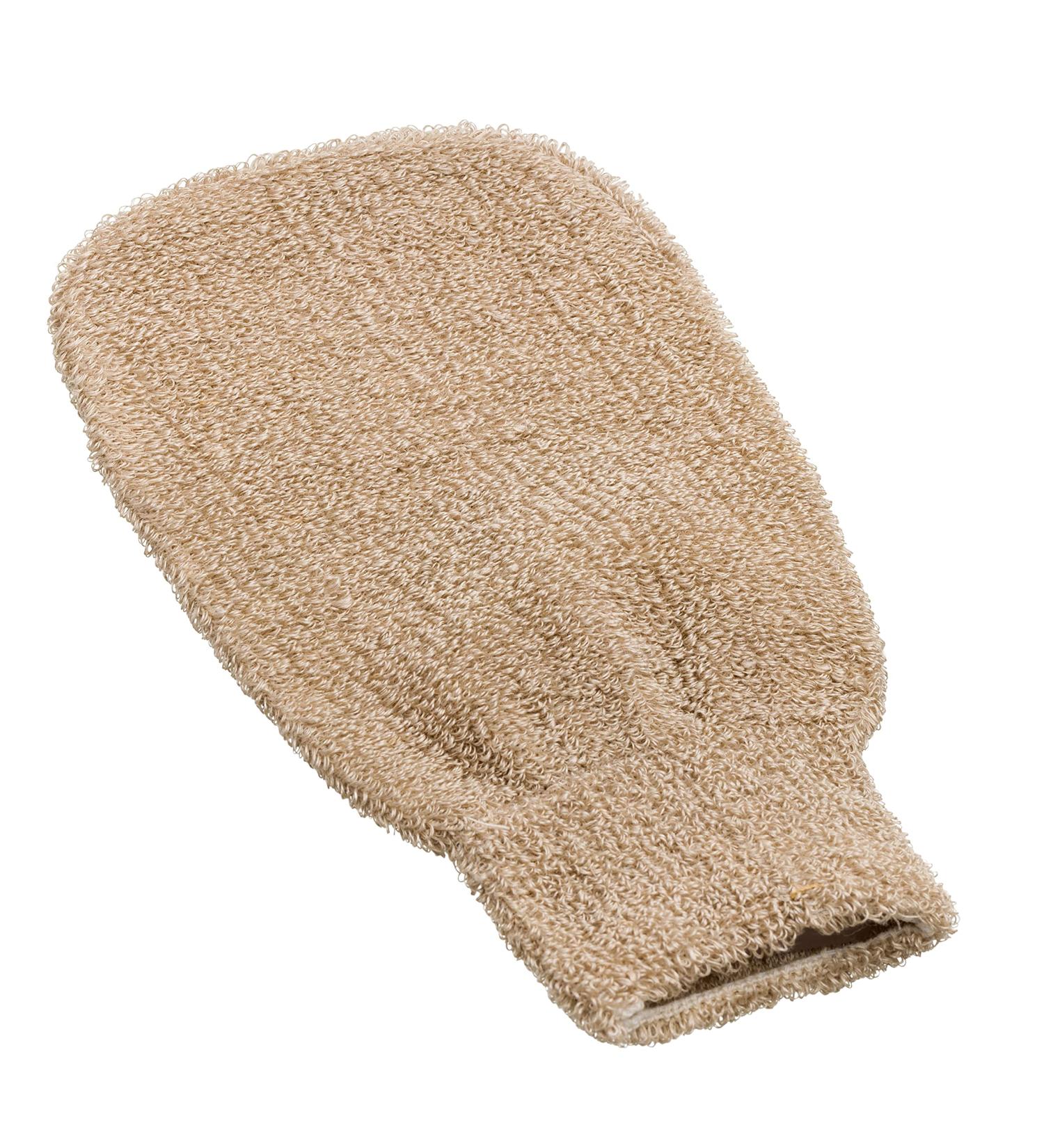 Redecker Organic Massage Mitt  Linen and Cotton Blend  For Dry or Wet Massage and Exfoliation  Machine Washable
