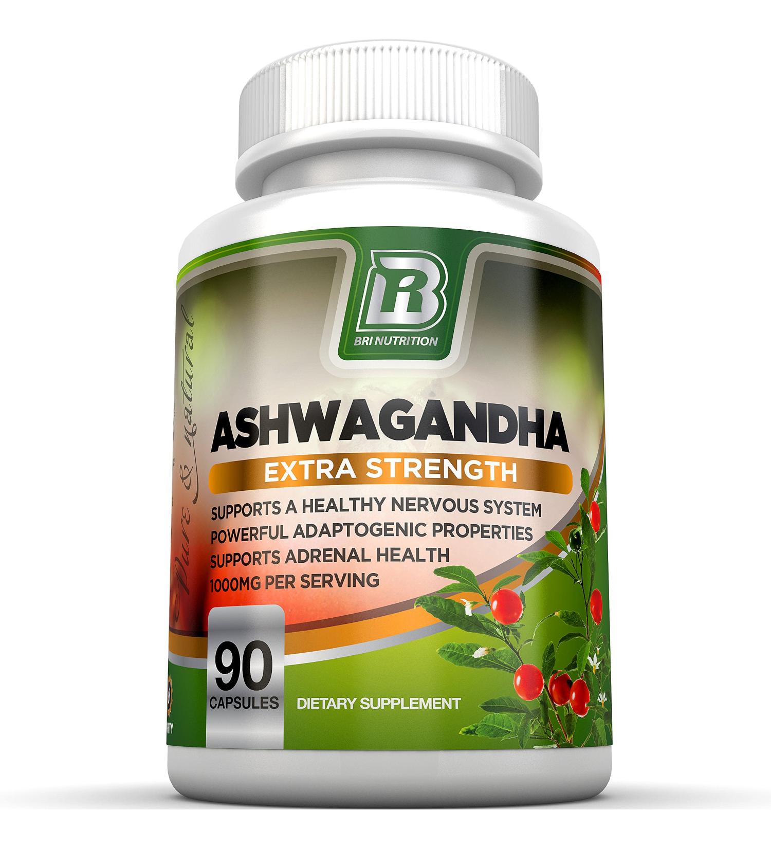 BRI Nutrition Ashwagandha - 1400mg - Mood & Energy Support (90 Count) - Buy Online on GoSupps.com