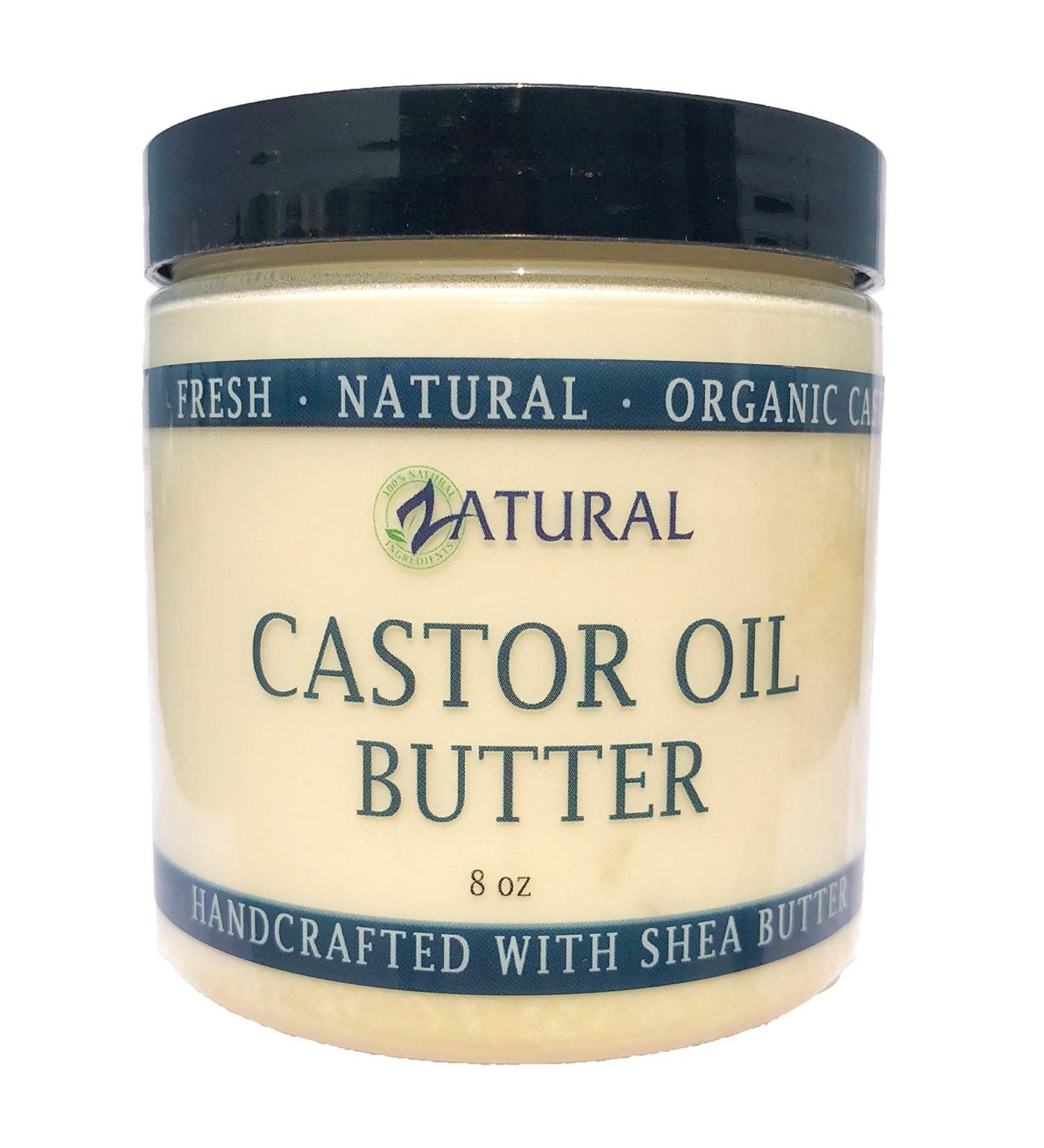 Castor Body Butter-Castor Oil-Raw Shea Butter-Moisturizing-Skin-Hair-Body 8 Ounce (Pack of 1)