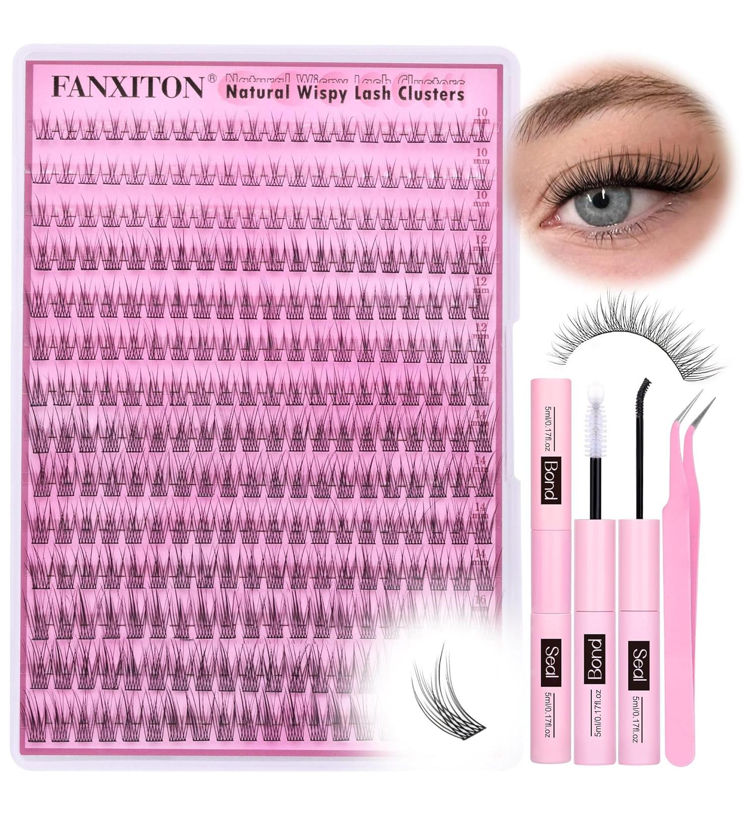FANXITON Lash Clusters Kit Wispy Lashes Clusters Kit Natural C Lash Extensions Kit Eyelash Clusters Kit with Lash Bond and Seal Tweezers Individual Lashes Kit - 280 Pcs - (YS03)DIY Lash Extension Kit-280pcs - Buy Online on GoSupps.com