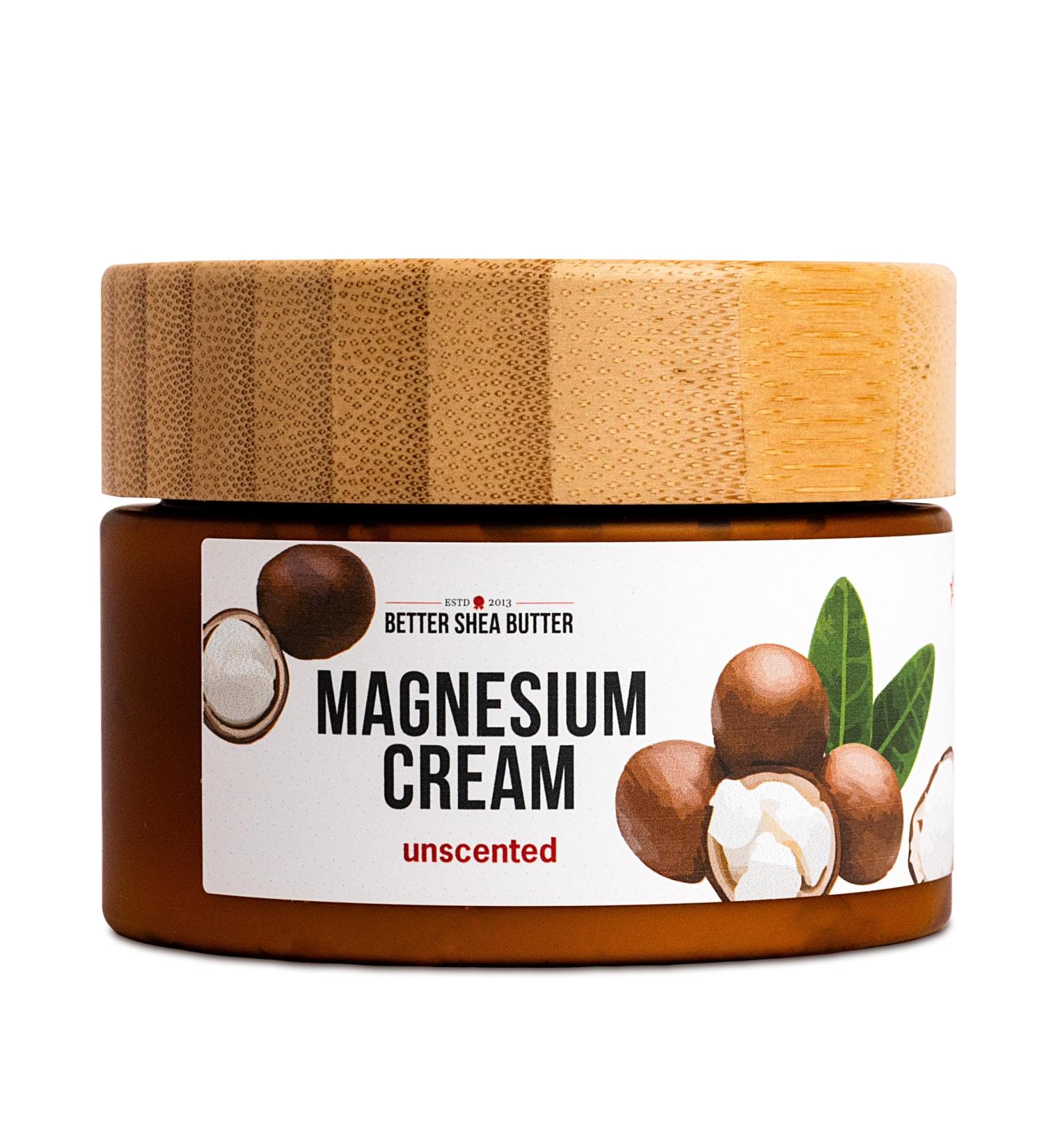 Better Shea Butter Magnesium Cream for Leg Cramps | Relieves Muscle Tension | Night Lotion Safe for Pregnancy Kids and Babies | Organic and Natural Ingredients | Vegan Made in USA | (Unscented) - Buy Online on GoSupps.com