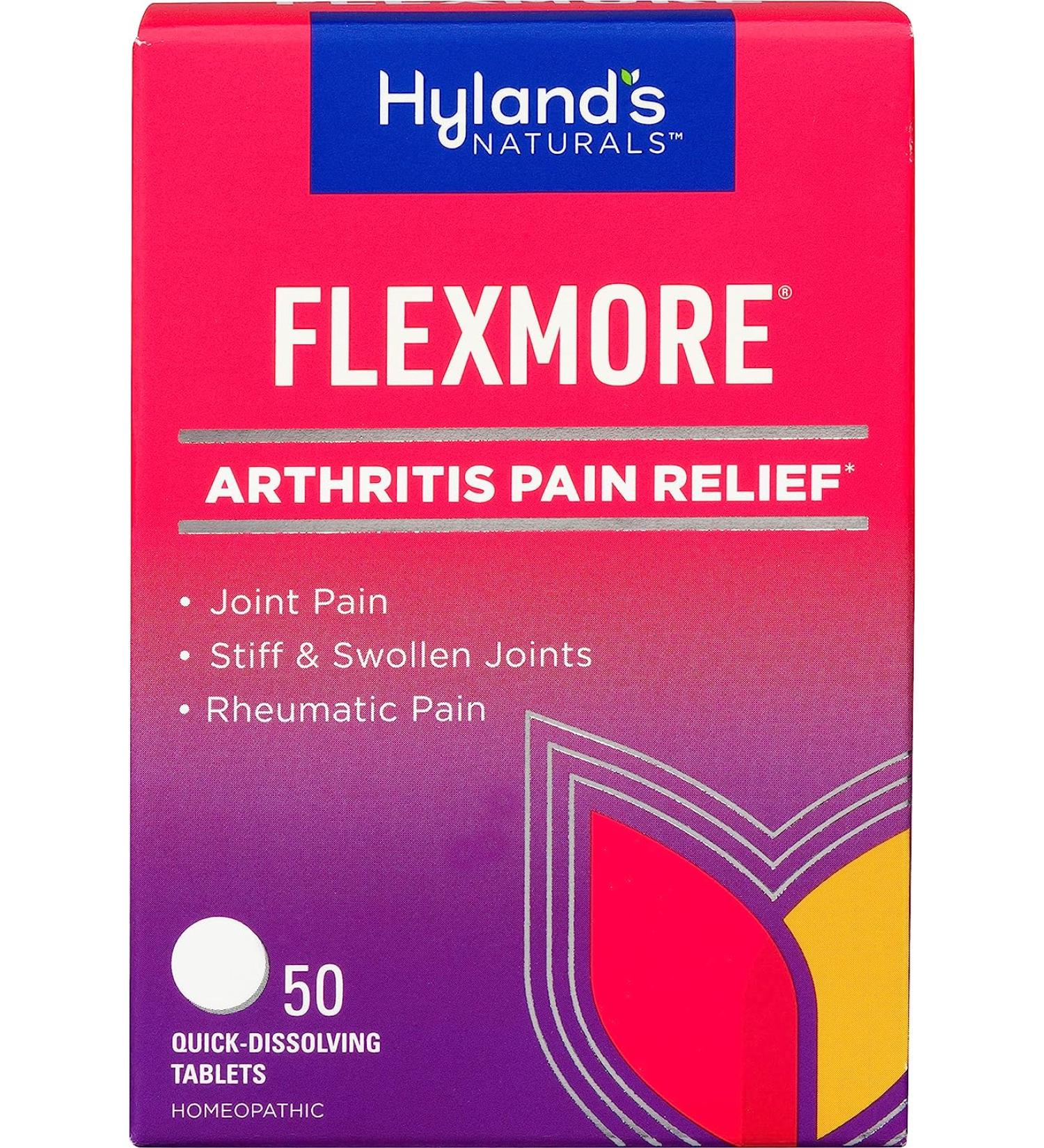 Hyland's FLEXmore Arthritis Pain Relief - 50 Quick-Dissolving Tablets for Fast Relief - Buy Online on GoSupps.com