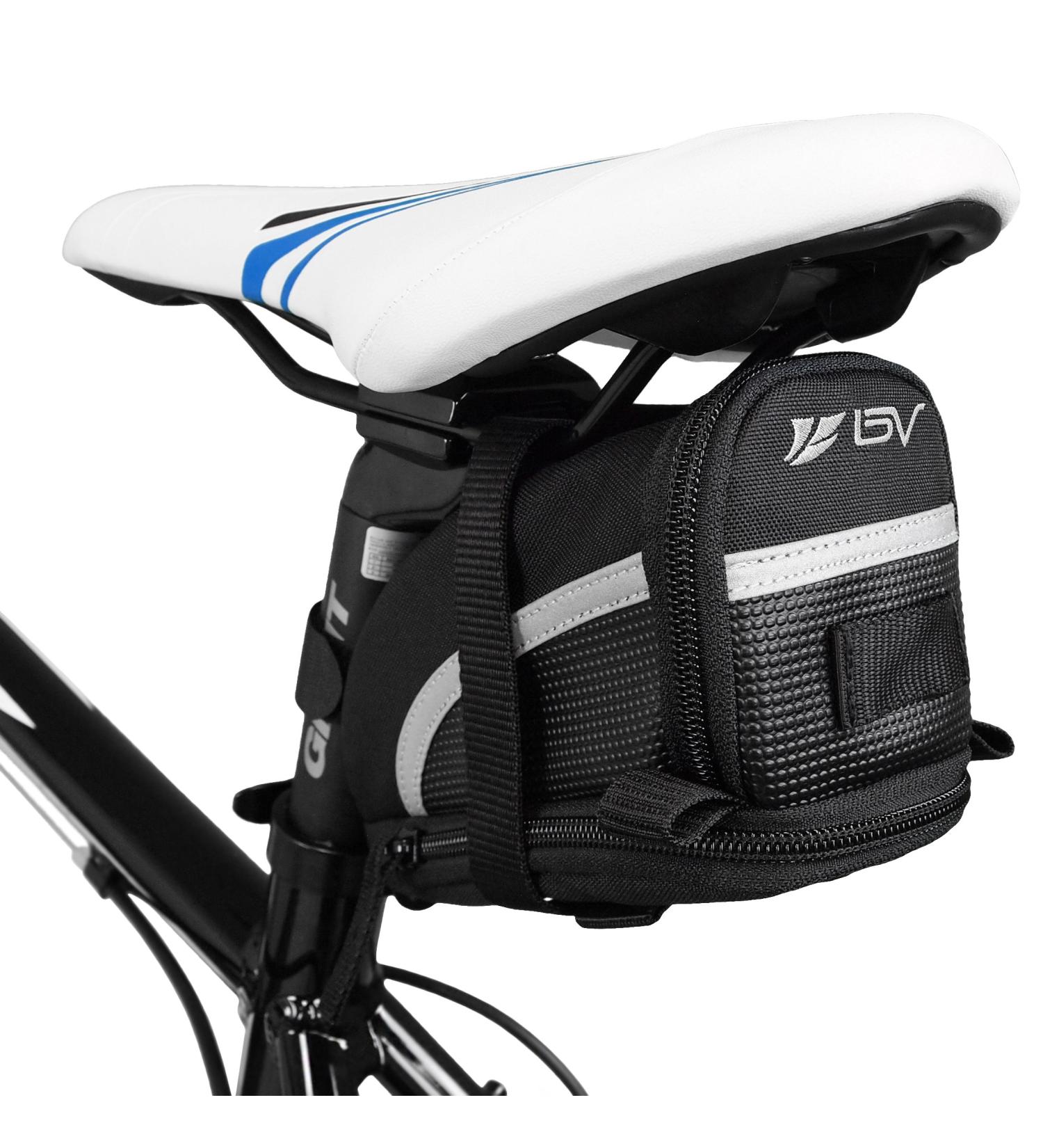BV Bicycle Strap-On Saddle Bag | Medium Cycling Bag with Reflective for Safety Ride | Seat Bag for Essentials - Buy Online on GoSupps.com