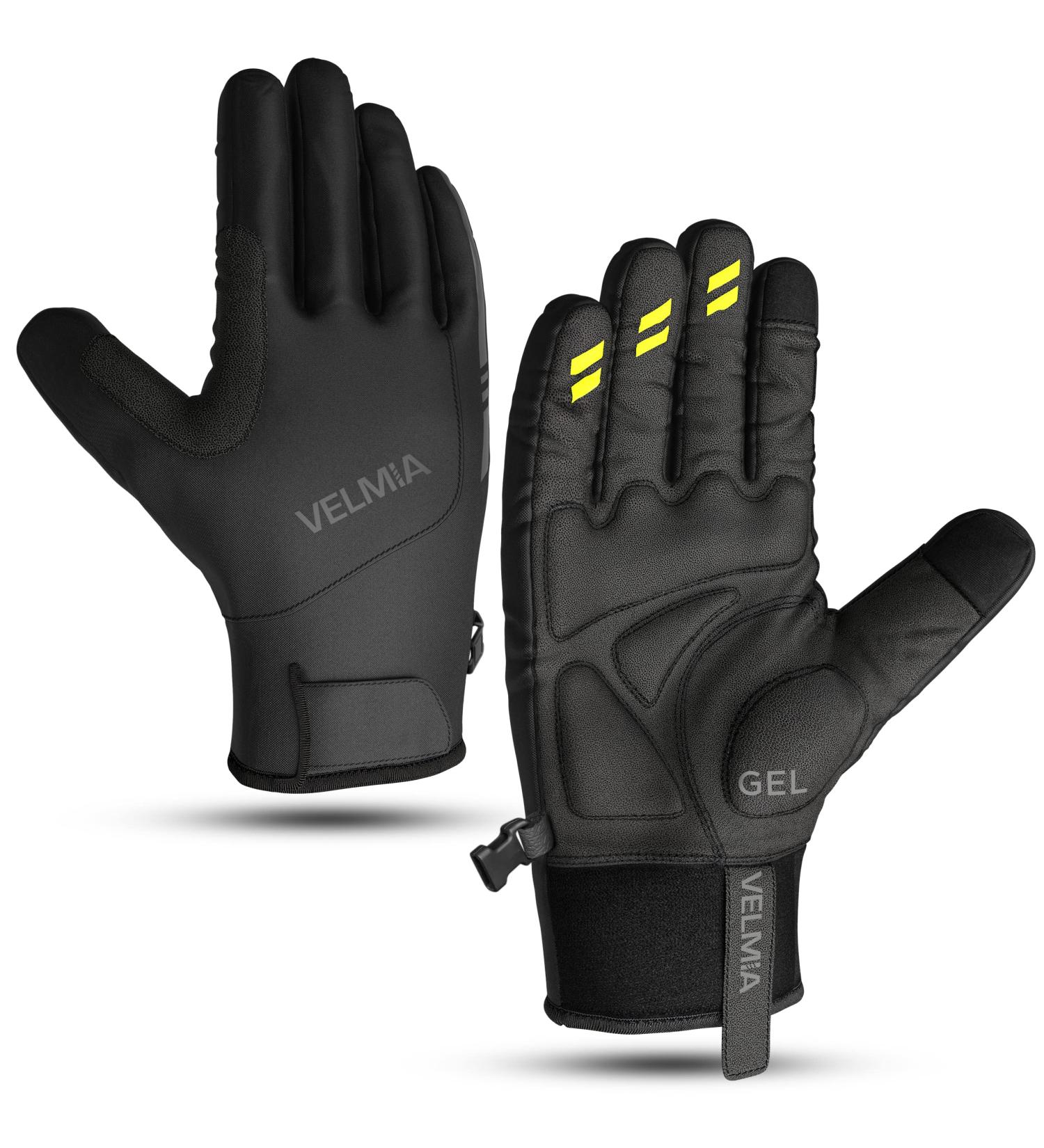 VELMIA Waterproof Winter Cycling Gloves for Men & Women | Warm Outdoor Sports Running Gloves - Buy Online on GoSupps.com