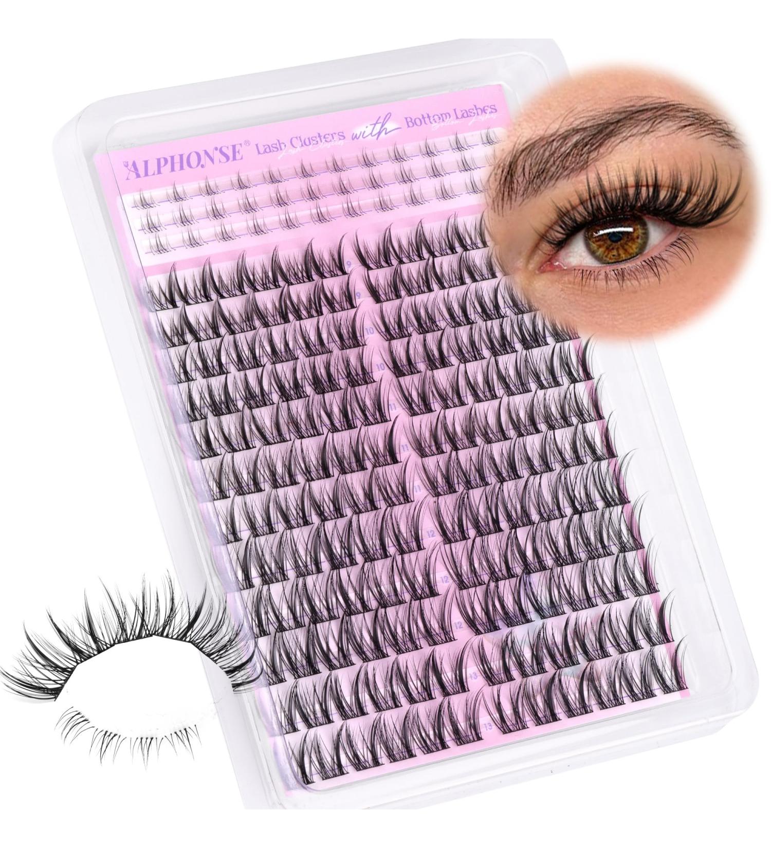 Buy Wispy Lash Clusters - 180 Pcs DIY Fluffy Eyelash Extensions for Natural Look - ALPHONSE A Manhua Eye - Buy Online on GoSupps.com