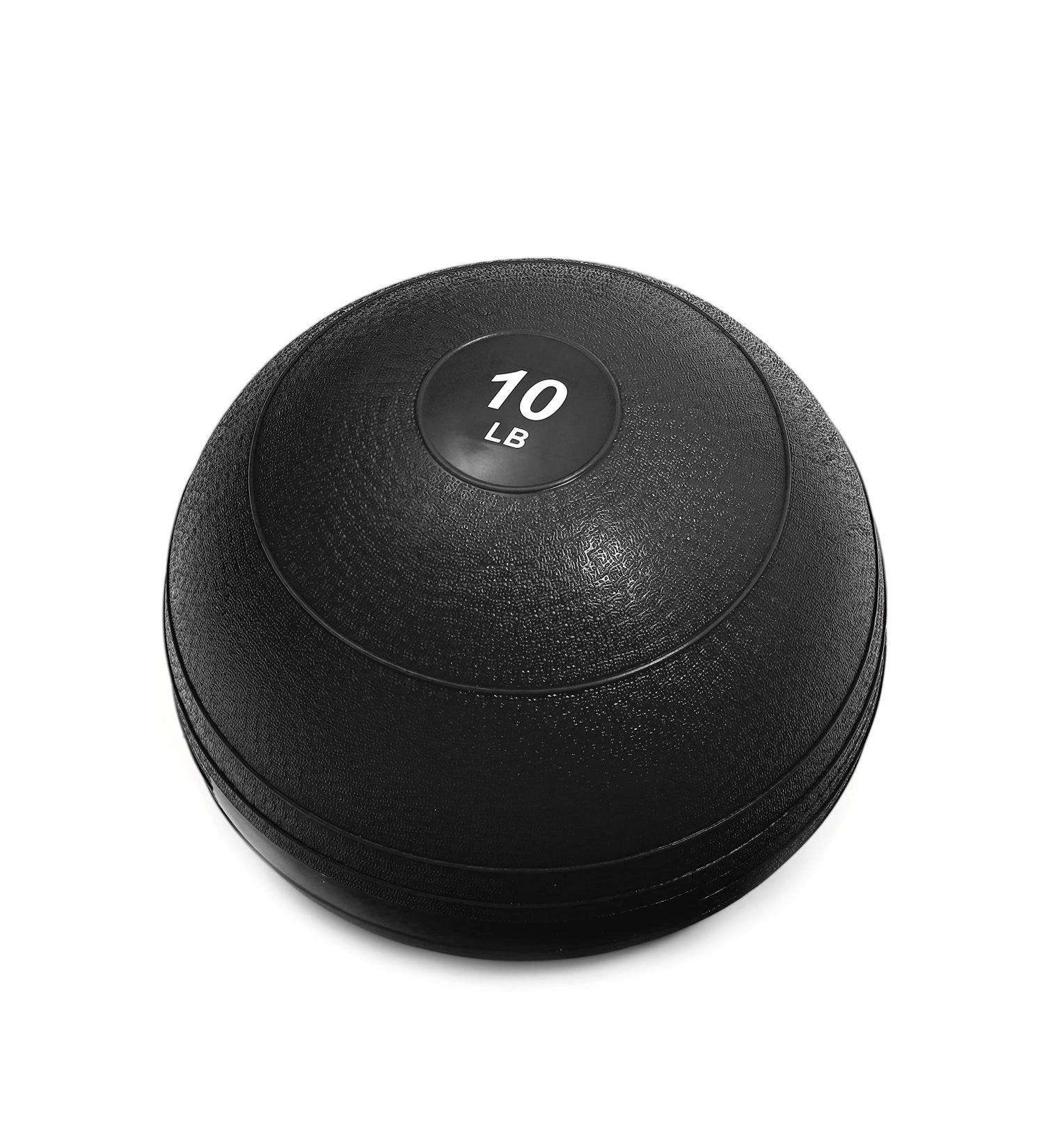 Trademark Innovations 10lb Black Exercise Slam Medicine Ball - Durable Fitness Ball for Strength Training - Buy Online on GoSupps.com