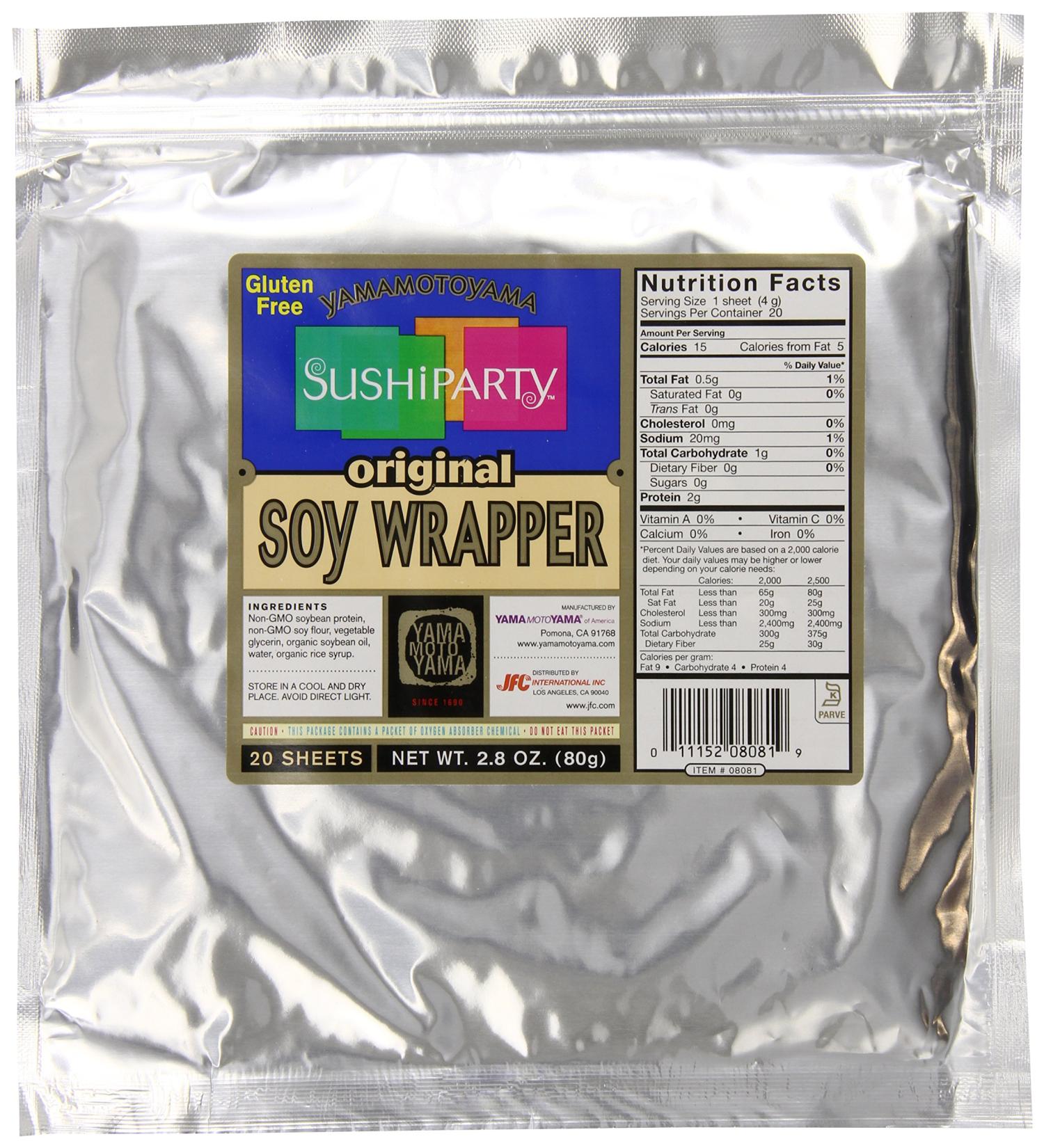 Yamamotoyama Sushi Soy Wrapper Original 20 Count - Authentic Japanese Seaweed for Sushi Making - Buy Online on GoSupps.com