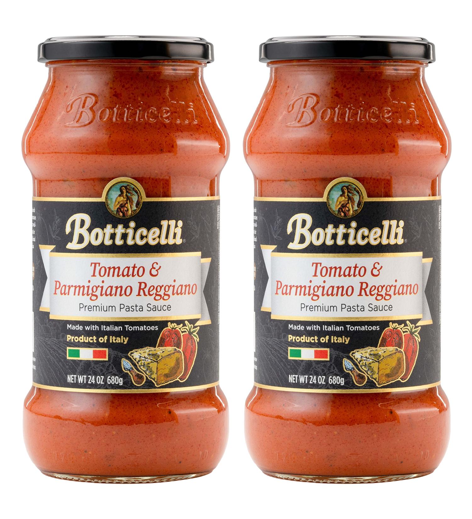 Botticelli Parmigiano Reggiano Premium Italian Pasta Sauce 24oz (Pack of 2) - Gluten-Free & Sugar-Free - Product of Italy - Buy Online on GoSupps.com