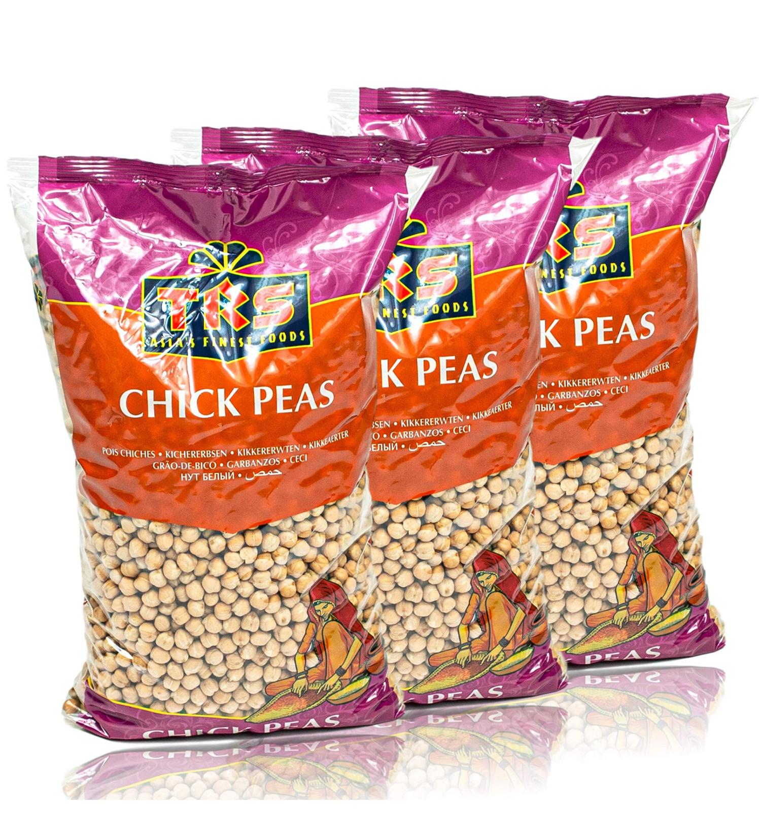 Buy TRS Pack of 3 Premium Dried Chickpeas - 2 kg Bulk Uncooked Chick Peas for International Shipping - Buy Online on GoSupps.com