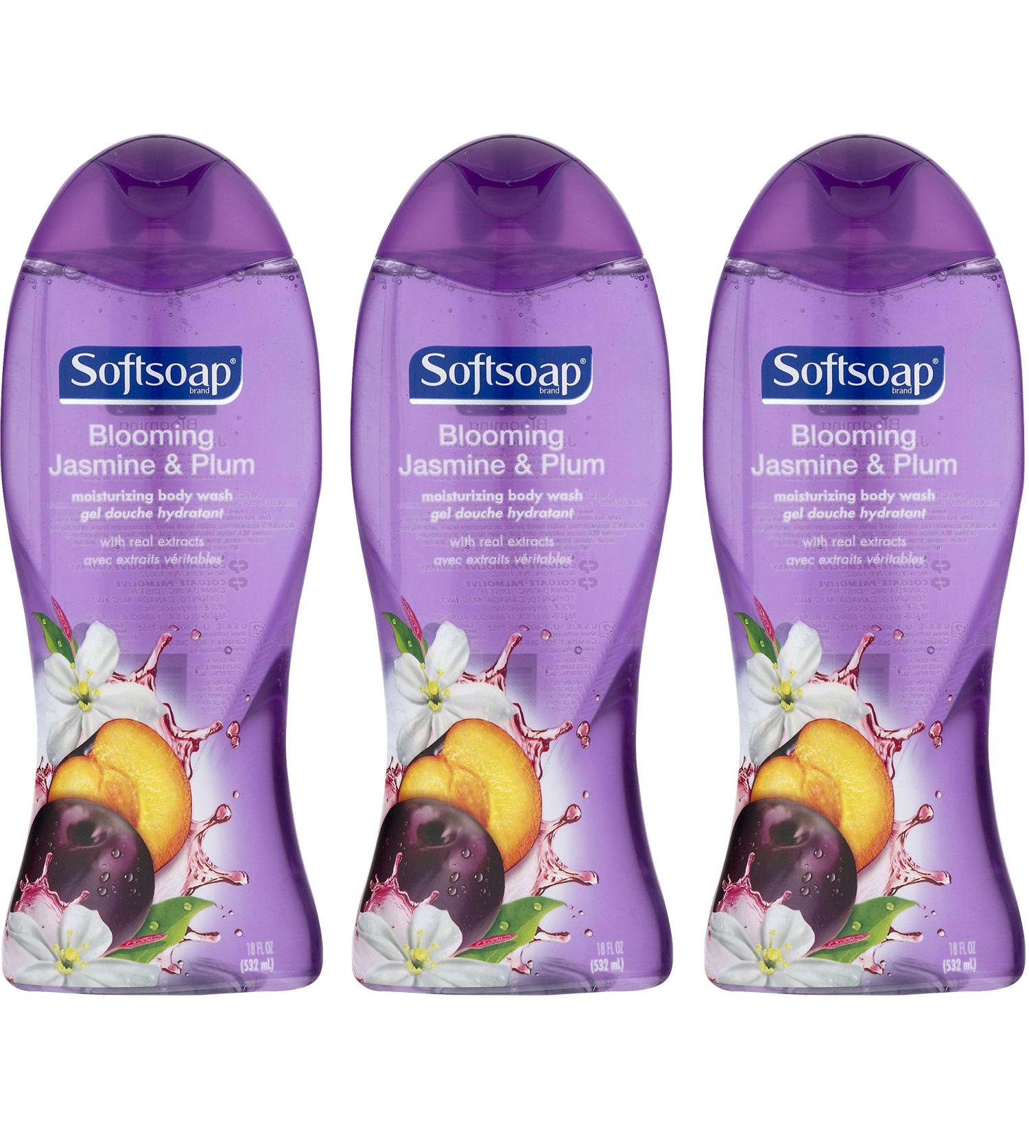 Softsoap Moisturizing Body Wash - Blooming Jasmine & Plum - 18 FL OZ (532 mL) - Pack of 3 - Buy Online on GoSupps.com