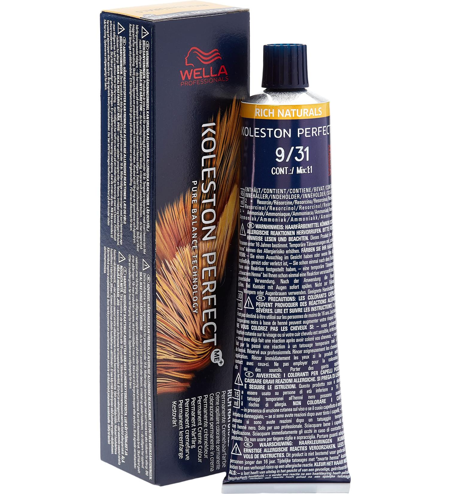 Wella Professionals Koleston Perfect Me+ 9/31 Lichtblond Gold Asch - Rich Naturals Hair Color 60ml | International Shipping Available - Buy Online on GoSupps.com
