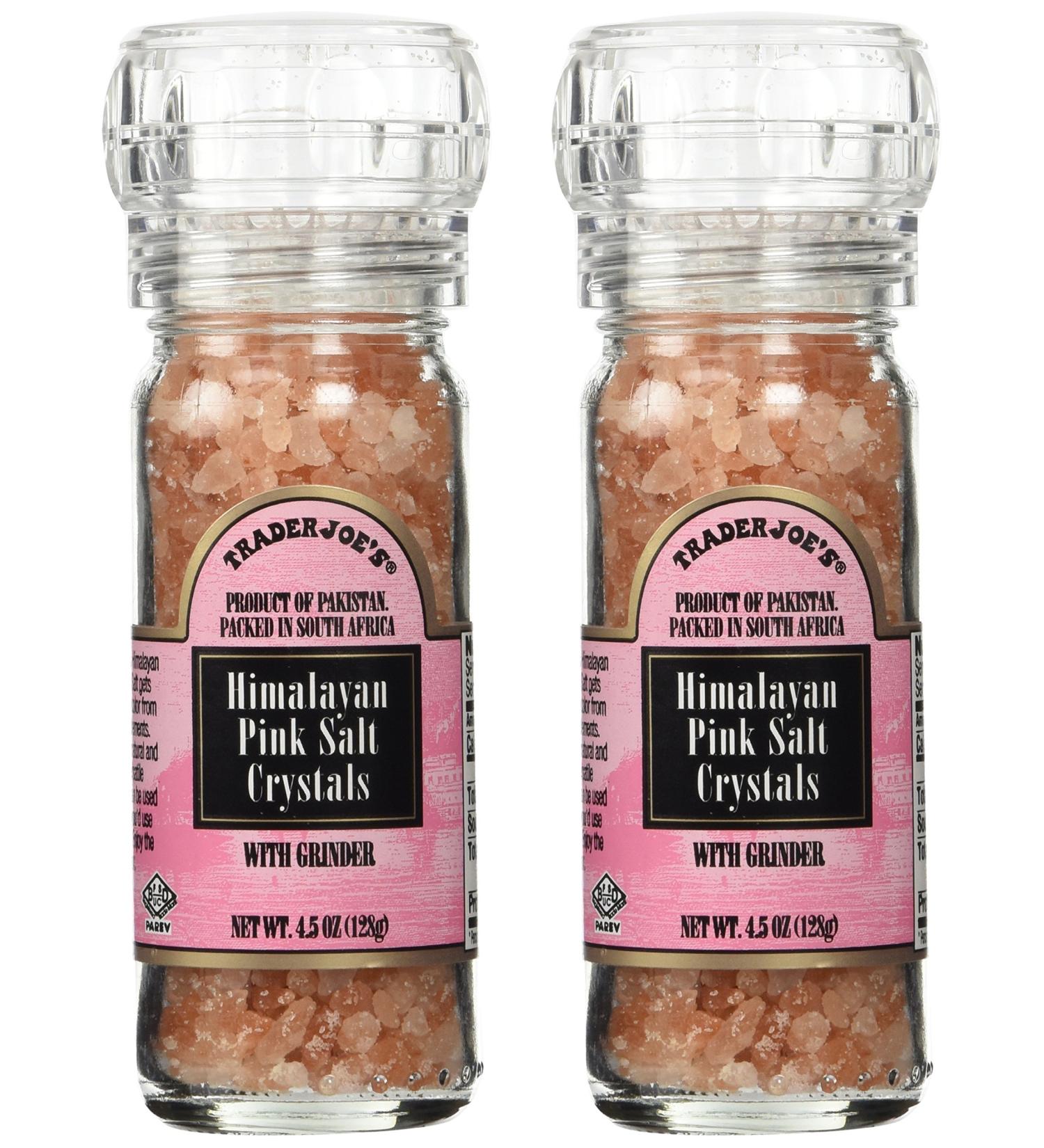 Trader Joe's Himalayan Pink Salt Crystals 4.5 Oz Grinder 2-Pack - Buy Online on GoSupps.com