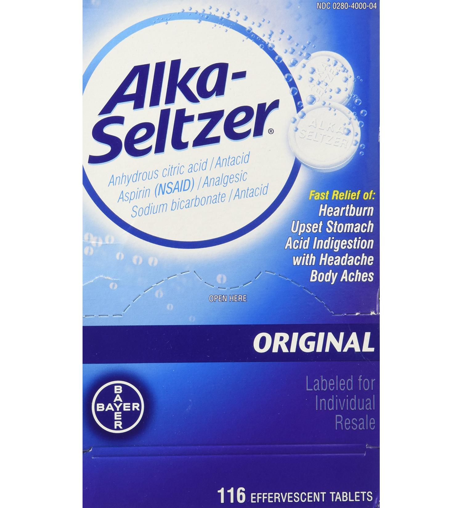 Buy Alka Seltzer Antacid Tablets 116 Count - Fast Relief for Heartburn & Indigestion | International Shipping Available - Buy Online on GoSupps.com