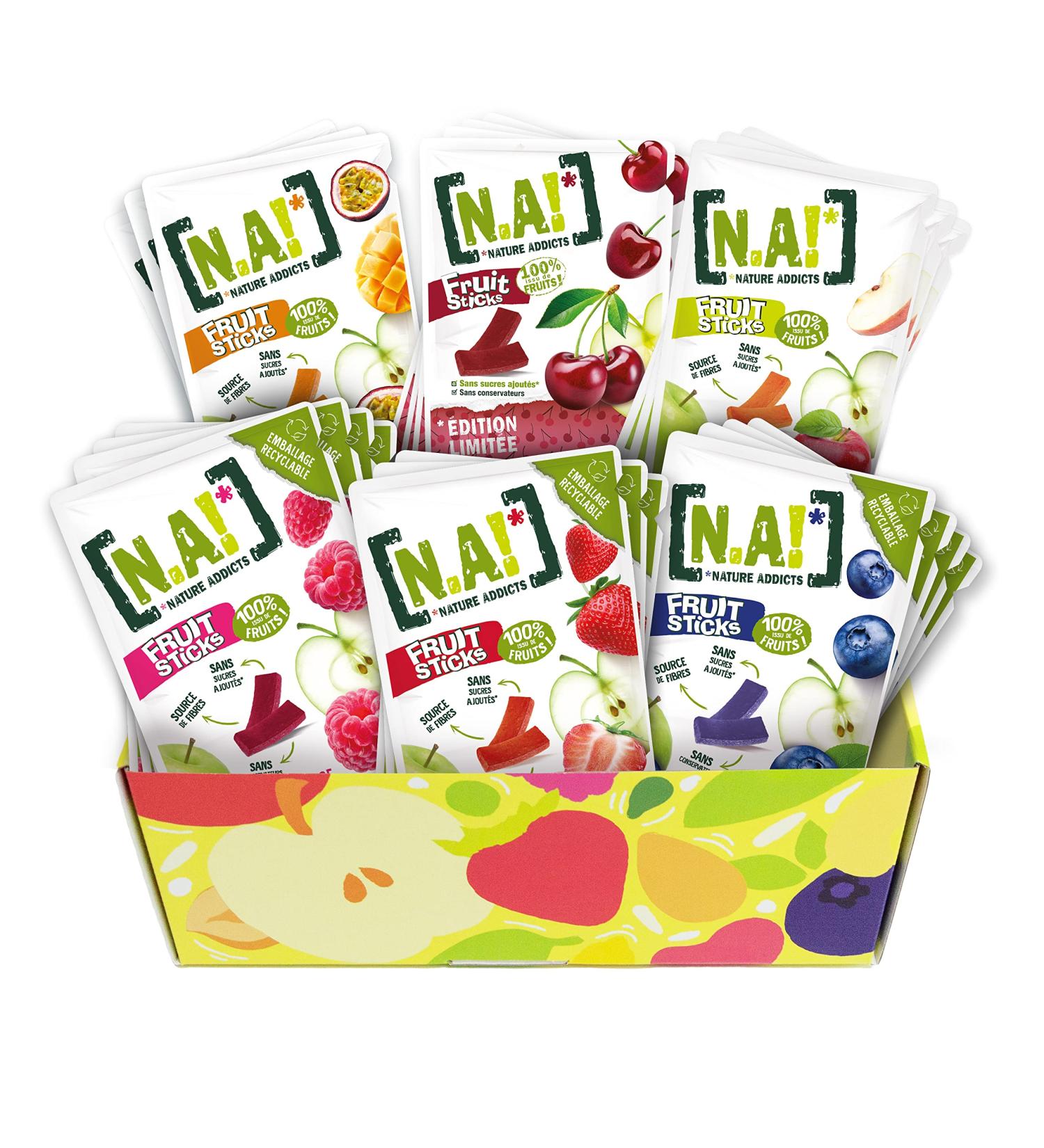 N / A! Sweet Kit of 21 Sachets of Fruit Sticks Raspberry (x4) Strawberry (x3) Blueberry (x4) Apple (x3) Mango/Passion (x3)  - Buy Online on GoSupps.com
