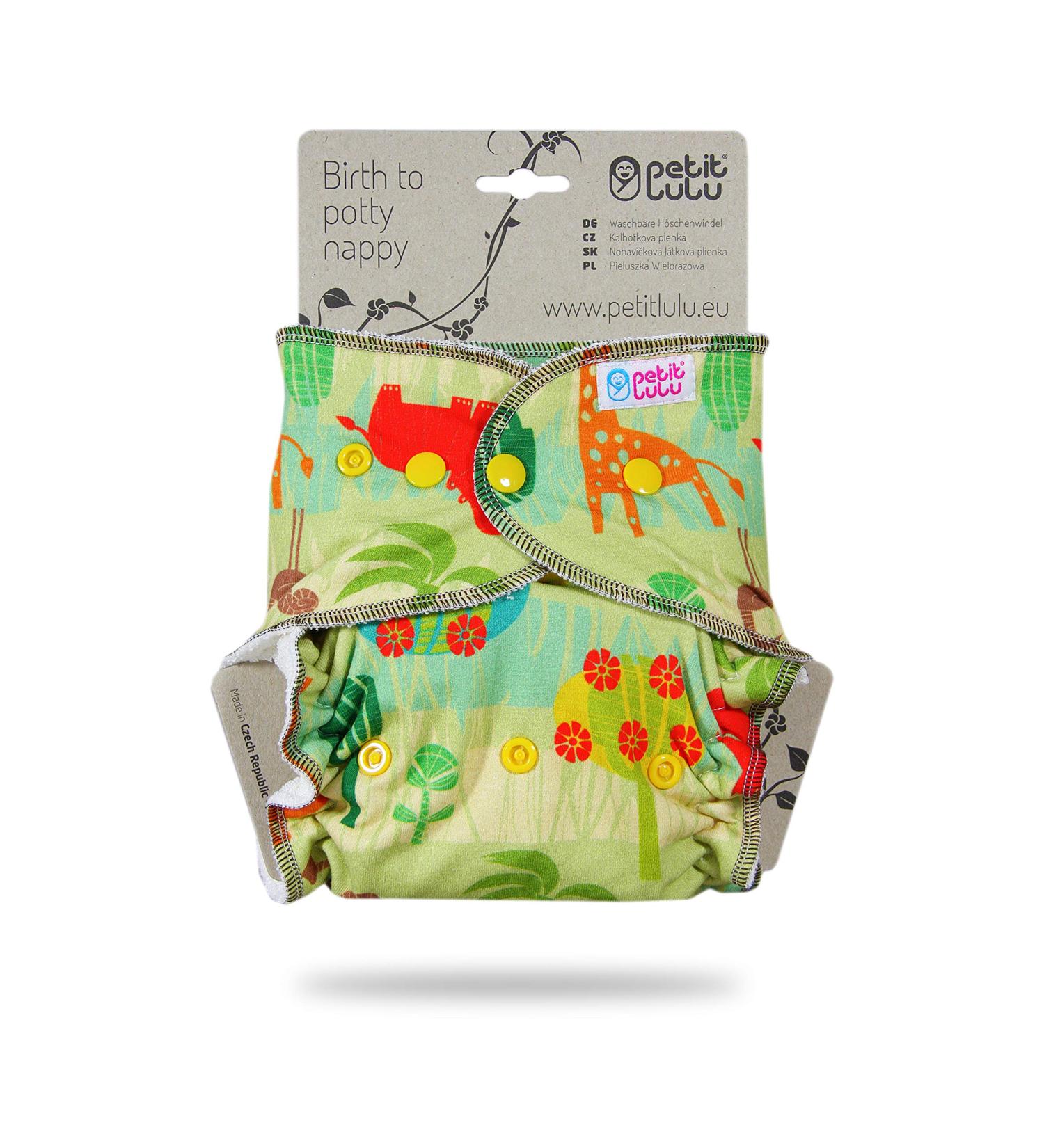 Petit Lulu One Size Diaper (5-16 kg) Snaps - Savannah | Eco-Friendly International Shipping Best Baby Care - Buy Online on GoSupps.com