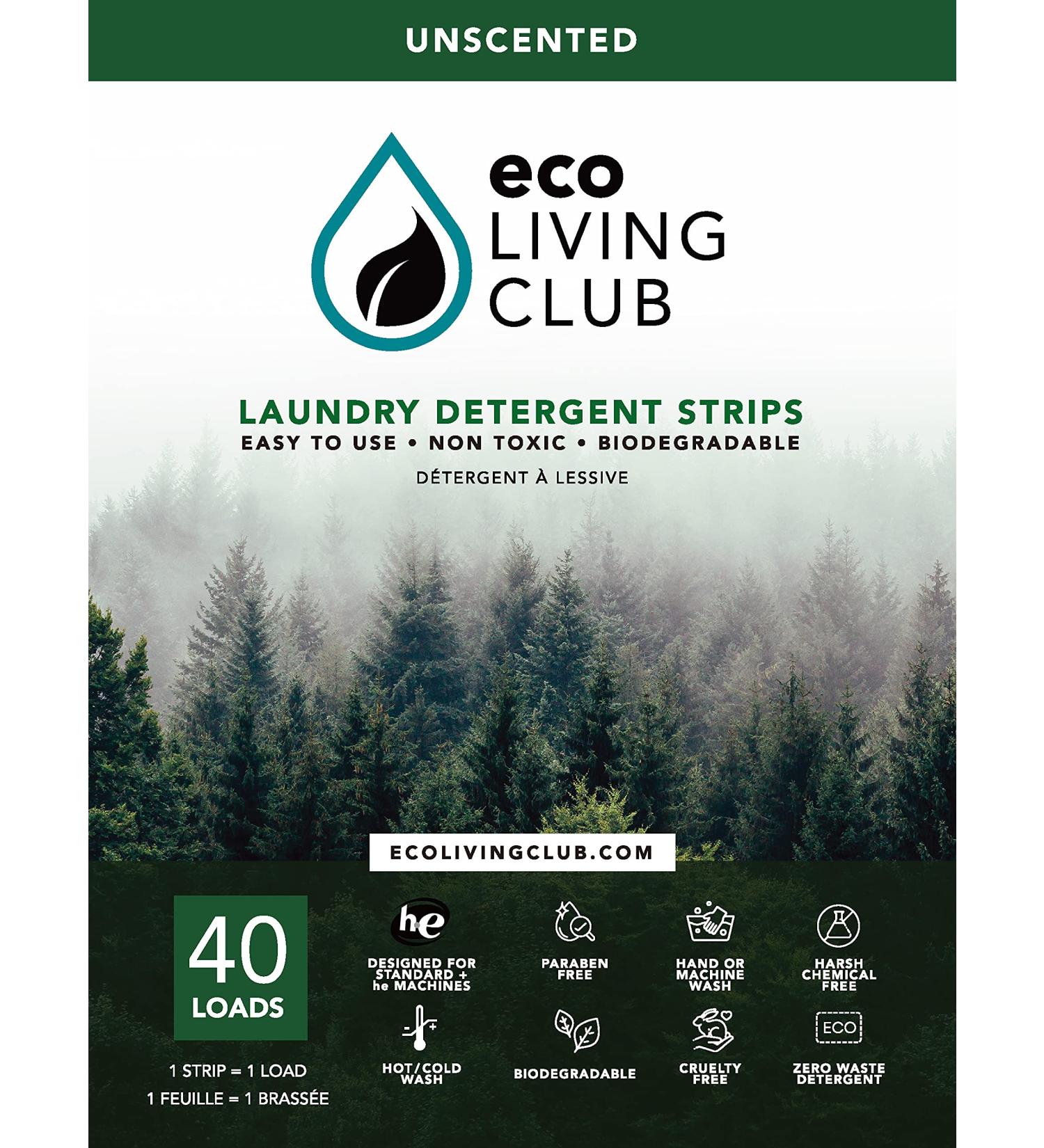 Laundry Detergent Sheets - Hypoallergenic Eco-Friendly Biodegradable & Cruelty-Free - Travel Friendly (Unscented 80 Loads - Buy Online on GoSupps.com