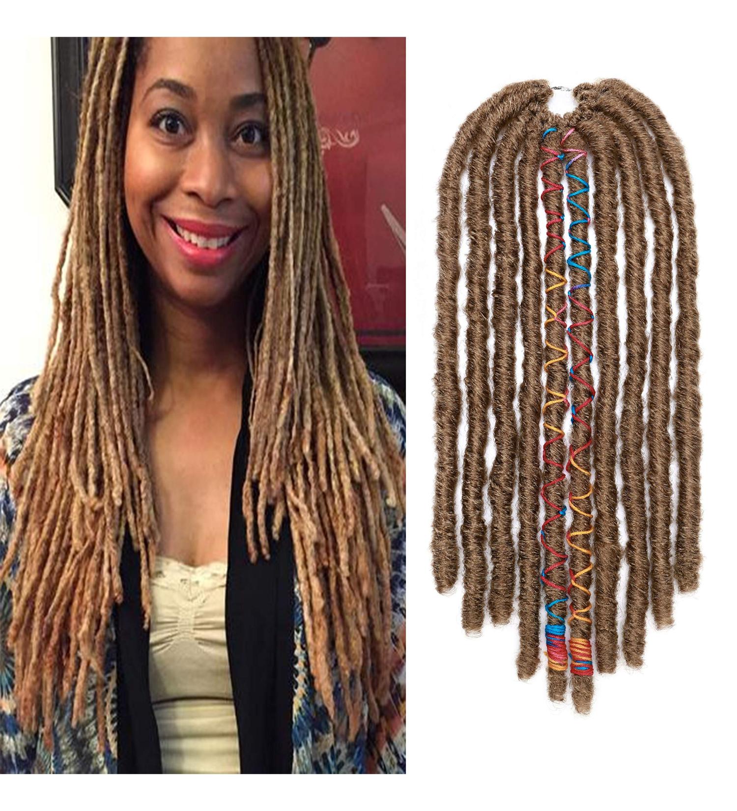 Buy Sego 18 Handmade Dreadlocks Braids Extensions - Synthetic Crochet Afro Hair (Honey Blond) | International Shipping Available - Buy Online on GoSupps.com