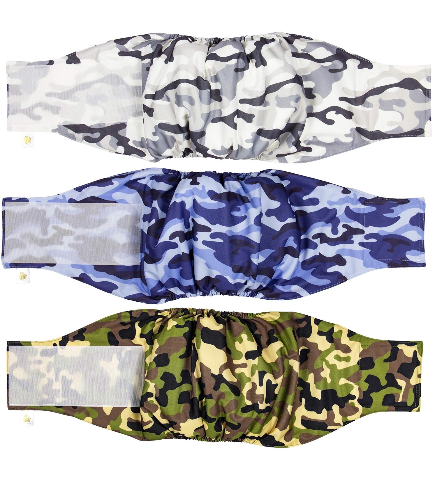 Buy CAMO Large Male Dog Diapers - 3 Pack | Premium Absorbency & Comfort | International Shipping - Buy Online on GoSupps.com