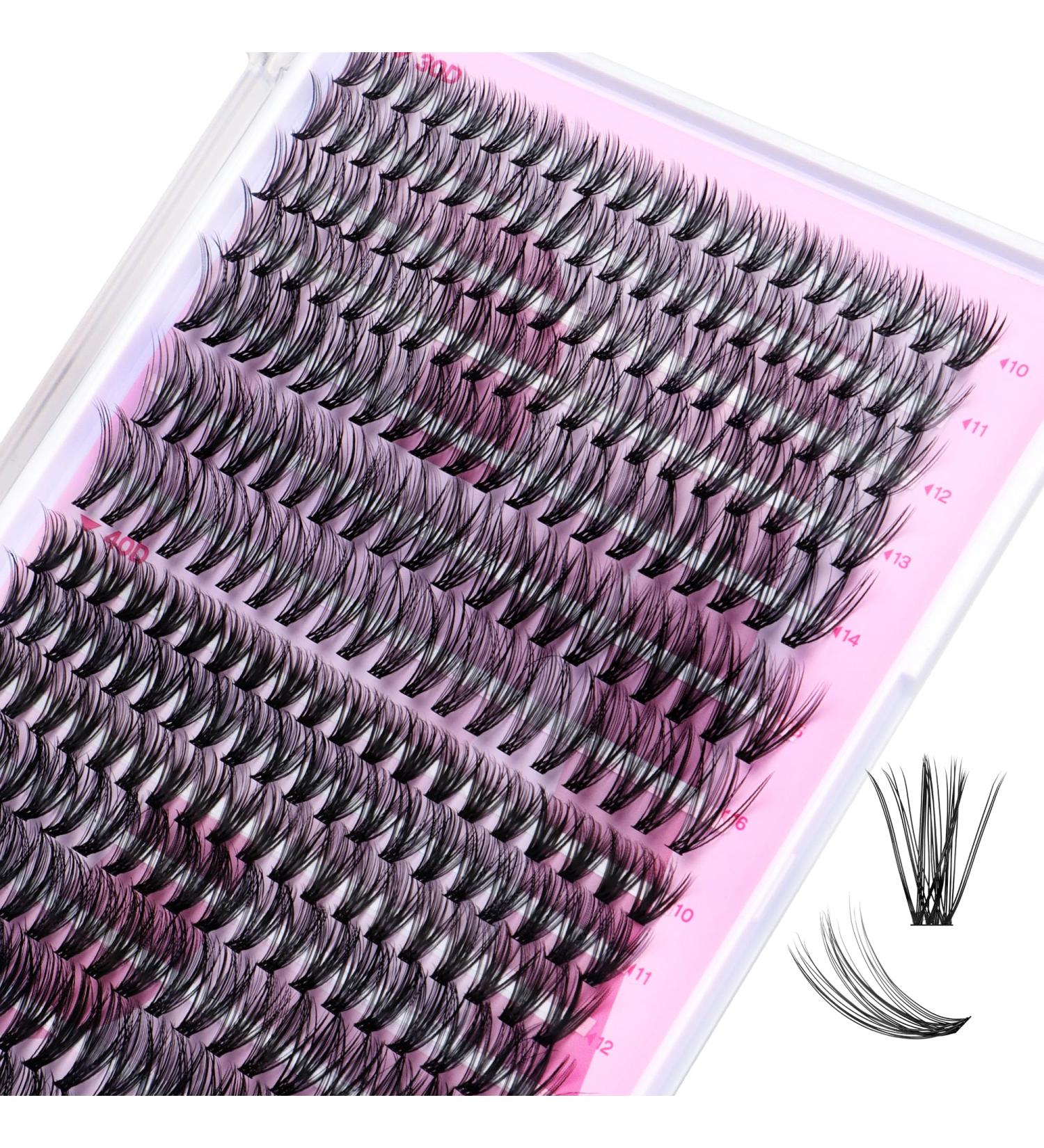 Calailis Individual Eyelash Extensions - 280 PCs DIY Cluster Eyelashes | 0.07-30D + 40D D Curl Volume Lashes at Home - Buy Online on GoSupps.com
