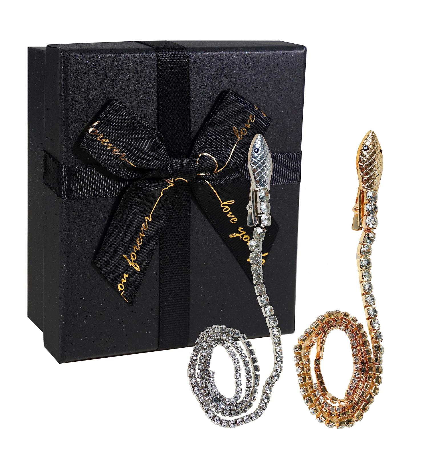 Rhinestones Snake Hair Chains Punk Crystal Tassel Hair Clip Chains Decorative Hairpin Headpiece for Women SET2 - Buy Online on GoSupps.com