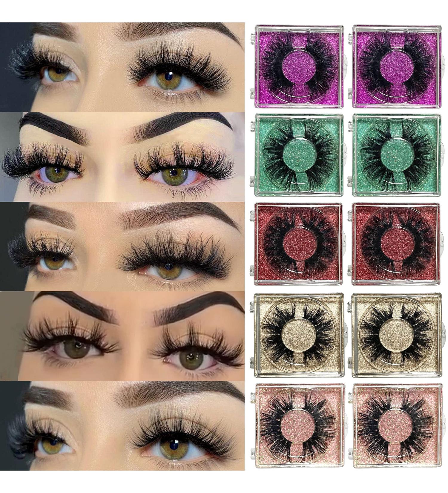 10 Pack 18-22MM Mink Lashes Bulk - Handmade Thick Full Strip False Eyelashes - Cruelty-Free 5D Fluffy Lash - Wholesale Mixed 10PACK - Buy Online on GoSupps.com