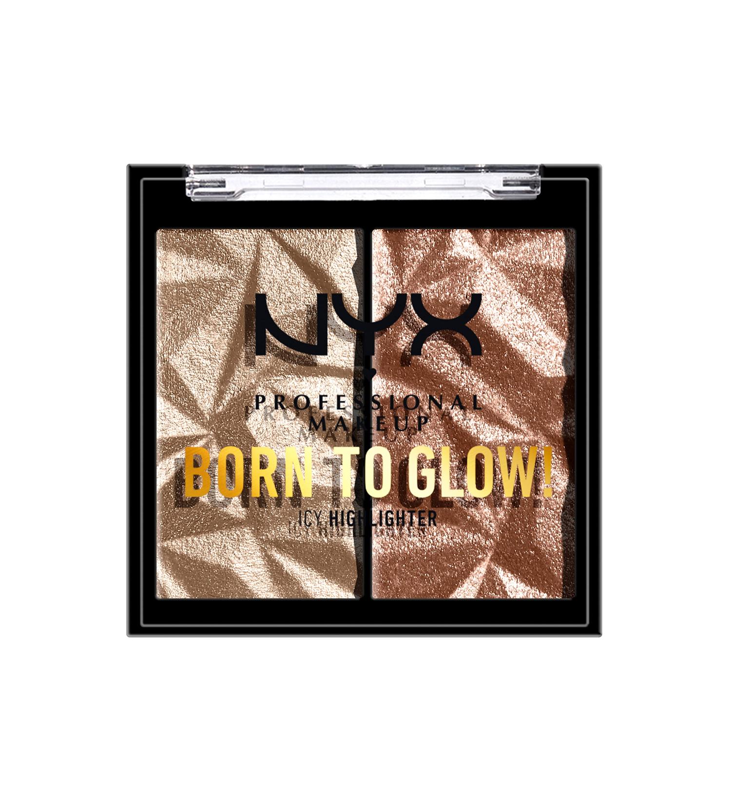 NYX Born To Glow Icy Highlighter Duo - Platinum Status | Buy Online - Buy Online on GoSupps.com