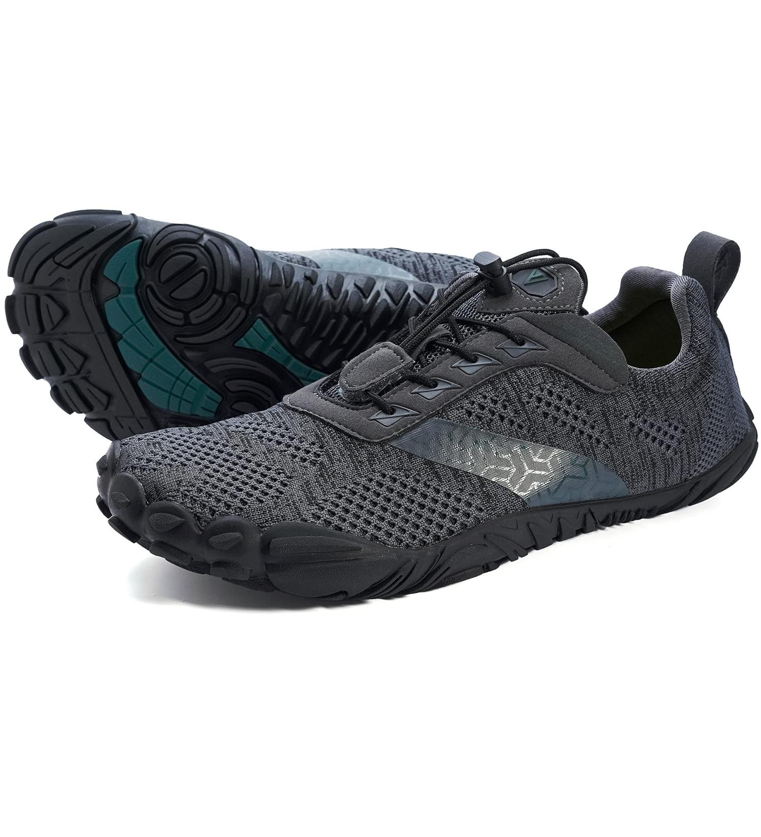 Joomra Women's Minimalist Trail Running Barefoot Shoes - Wide Toe Box, Zero Drop 9-9.5 | Dark Grey - Buy Online on GoSupps.com