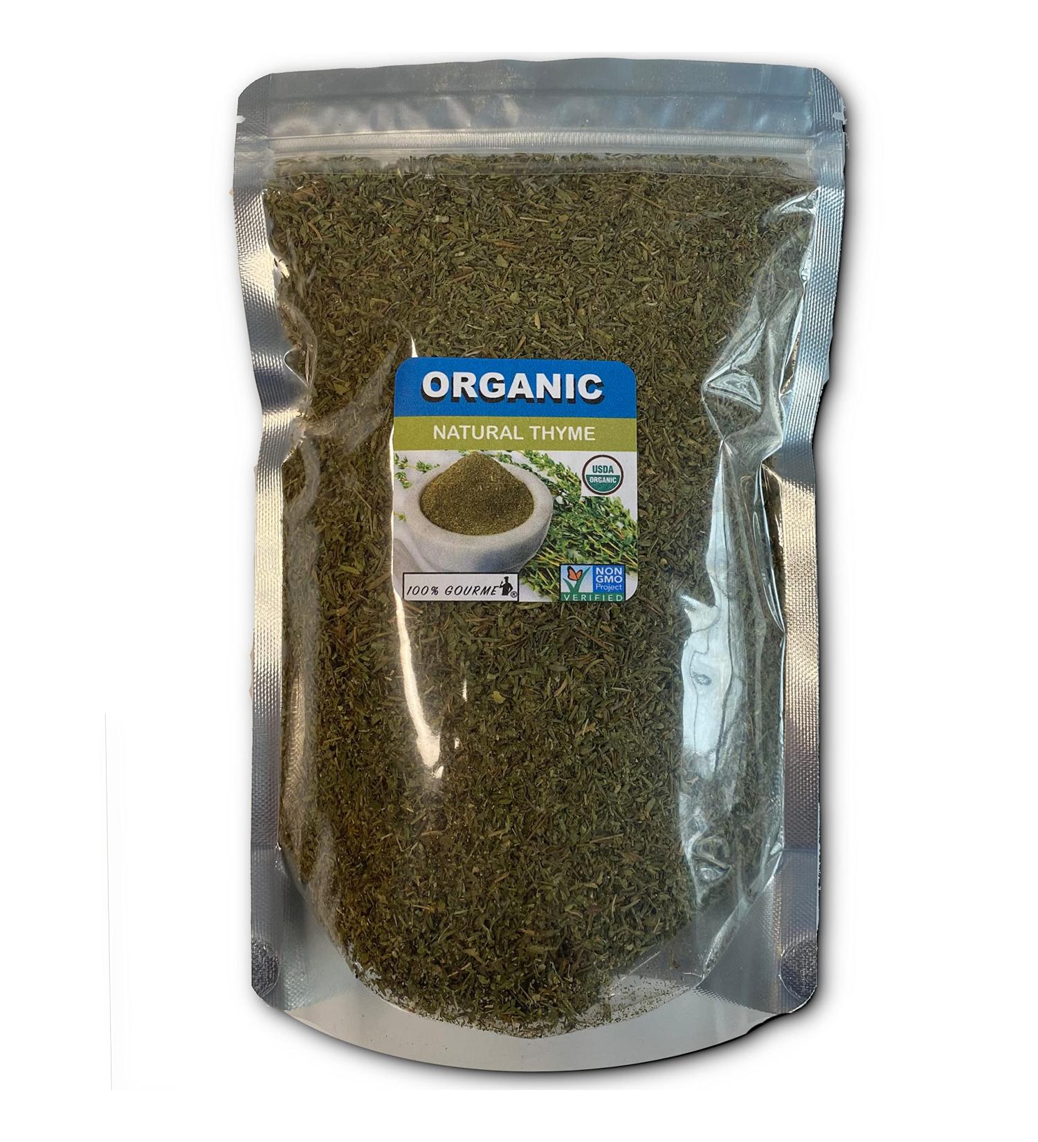 Organic Thyme: 100% Natural Raw Thyme for Healthy Meals and Tea - Non GMO, Gluten-Free with Thymol - No Preservatives or Additives - Perfect Seasoning, Always Fresh - Buy Online on GoSupps.com