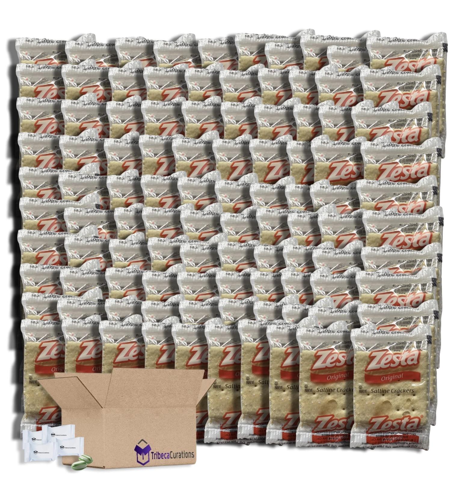 Saltine Crackers Individually Wrapped Twin Pack by Tribeca Curations | 2 Ounce | Pack of 100 with Tribeca Mints Salted 2 Count - Buy Online on GoSupps.com