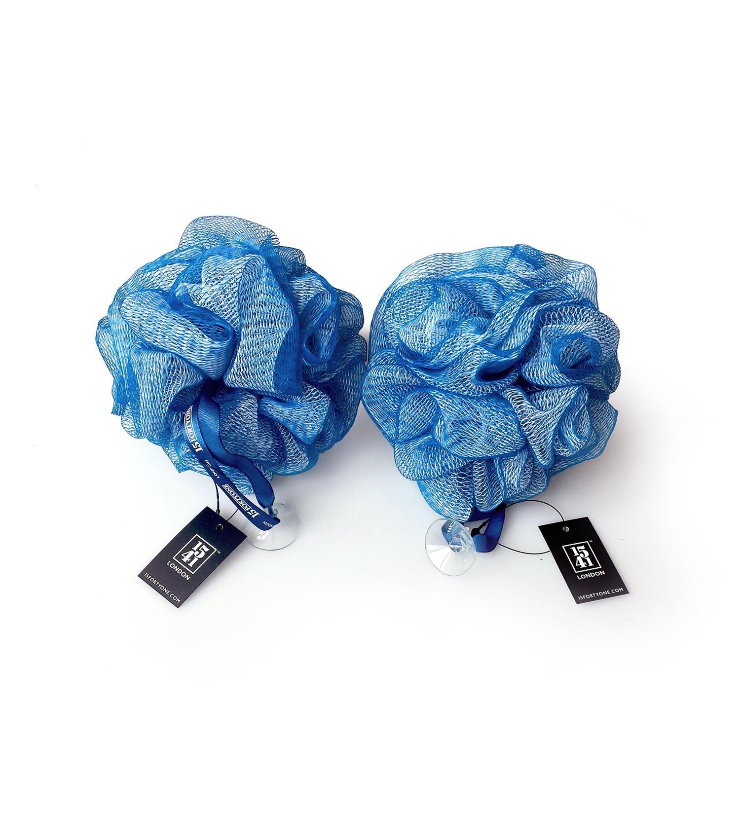 1541 London Exfoliating Bath & Shower Body Puff/Scrunchie/Buffer TWIN PACK (Midnight Blue) - Buy Online on GoSupps.com