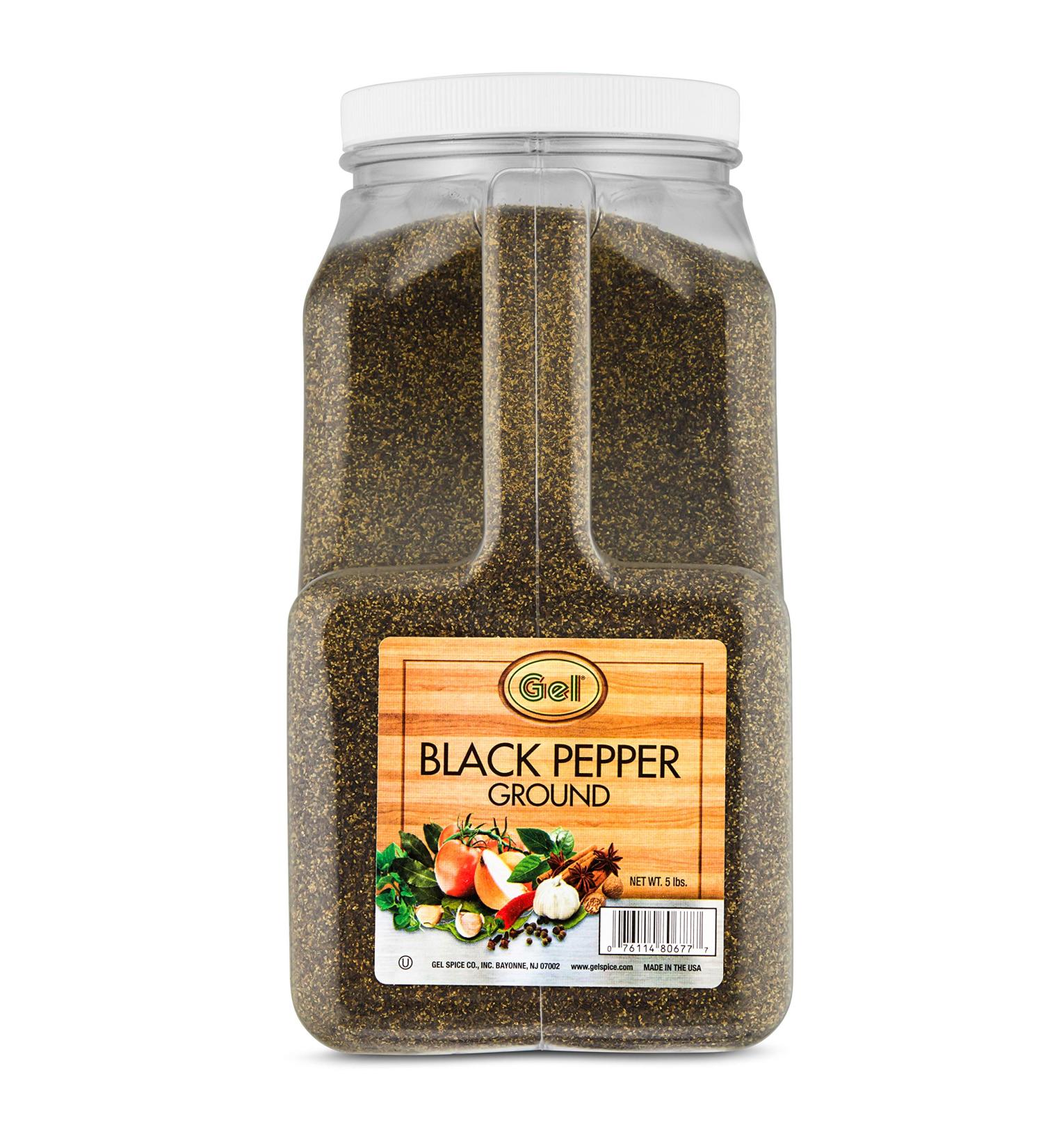 Gel Spice Ground Black Pepper 5 lb 5 Pound (Pack of 1)