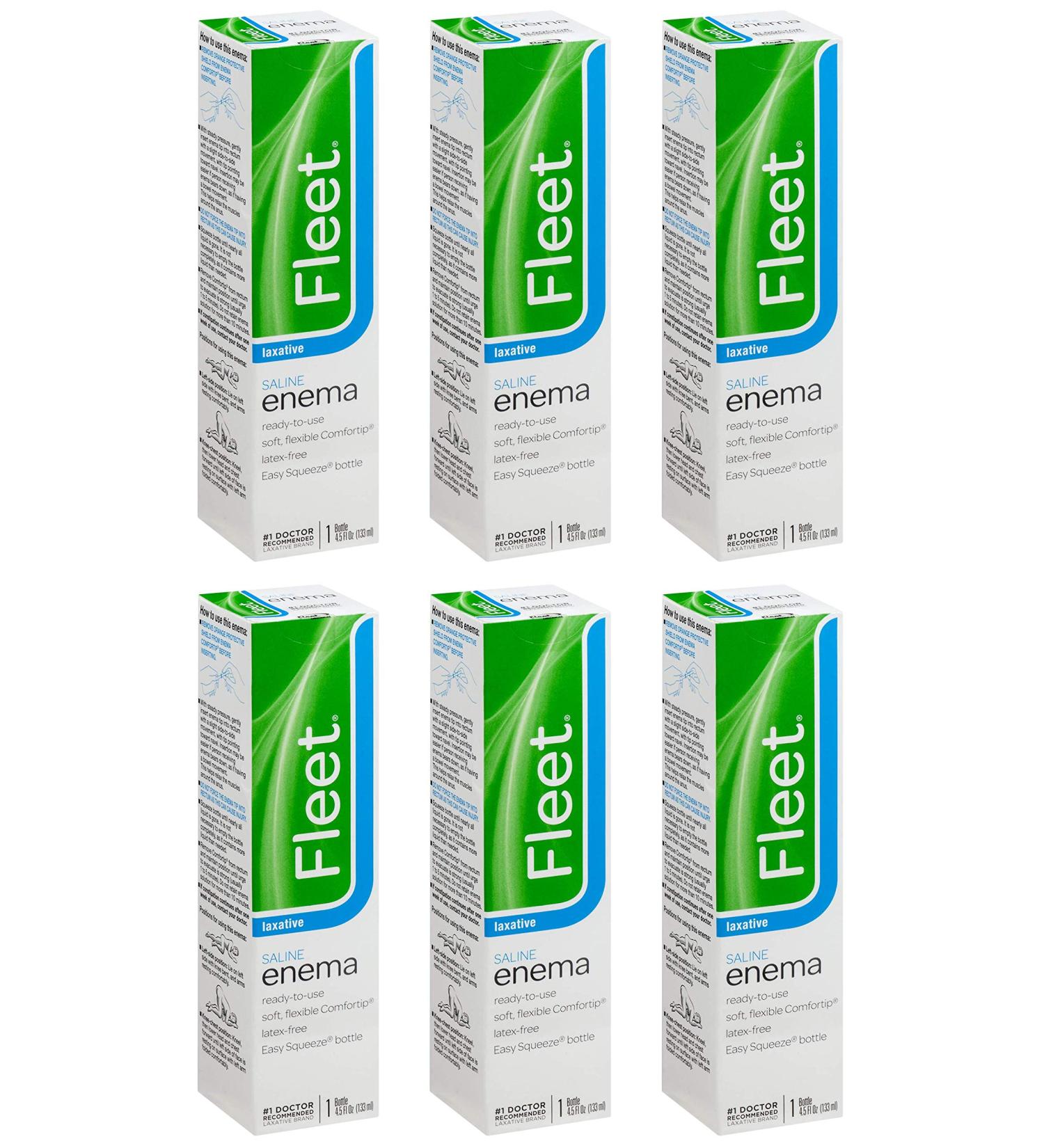 Fleet Enema Saline Ready to Use 4.5 oz - 6 Pack | Gentle & Effective Relief - Buy Online on GoSupps.com