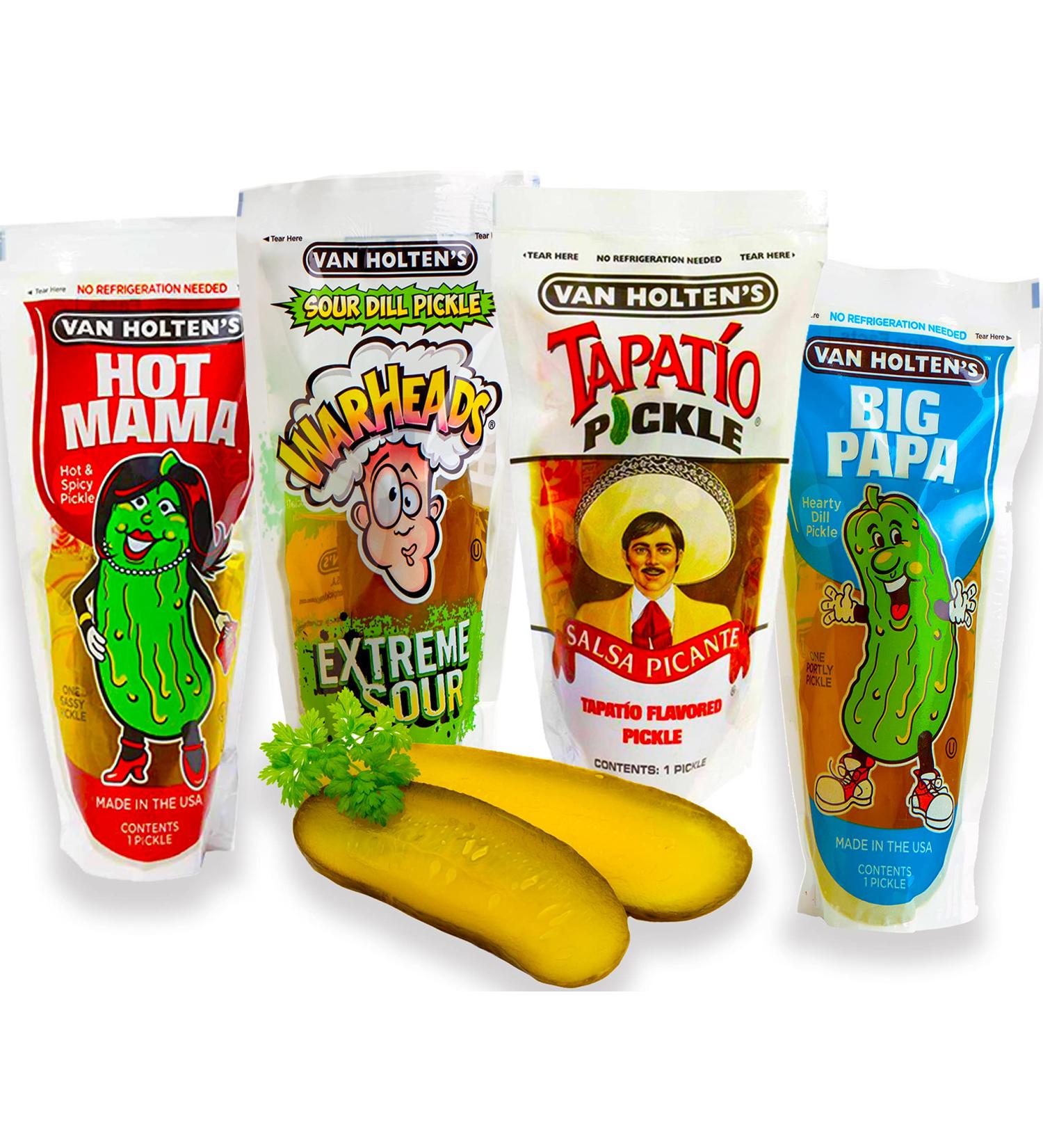Shop Van Holten Pickle Pouch Set - Hot Mama Big Papa Tapapio & Warheads Sour Pickles - International Shipping Available! - Buy Online on GoSupps.com