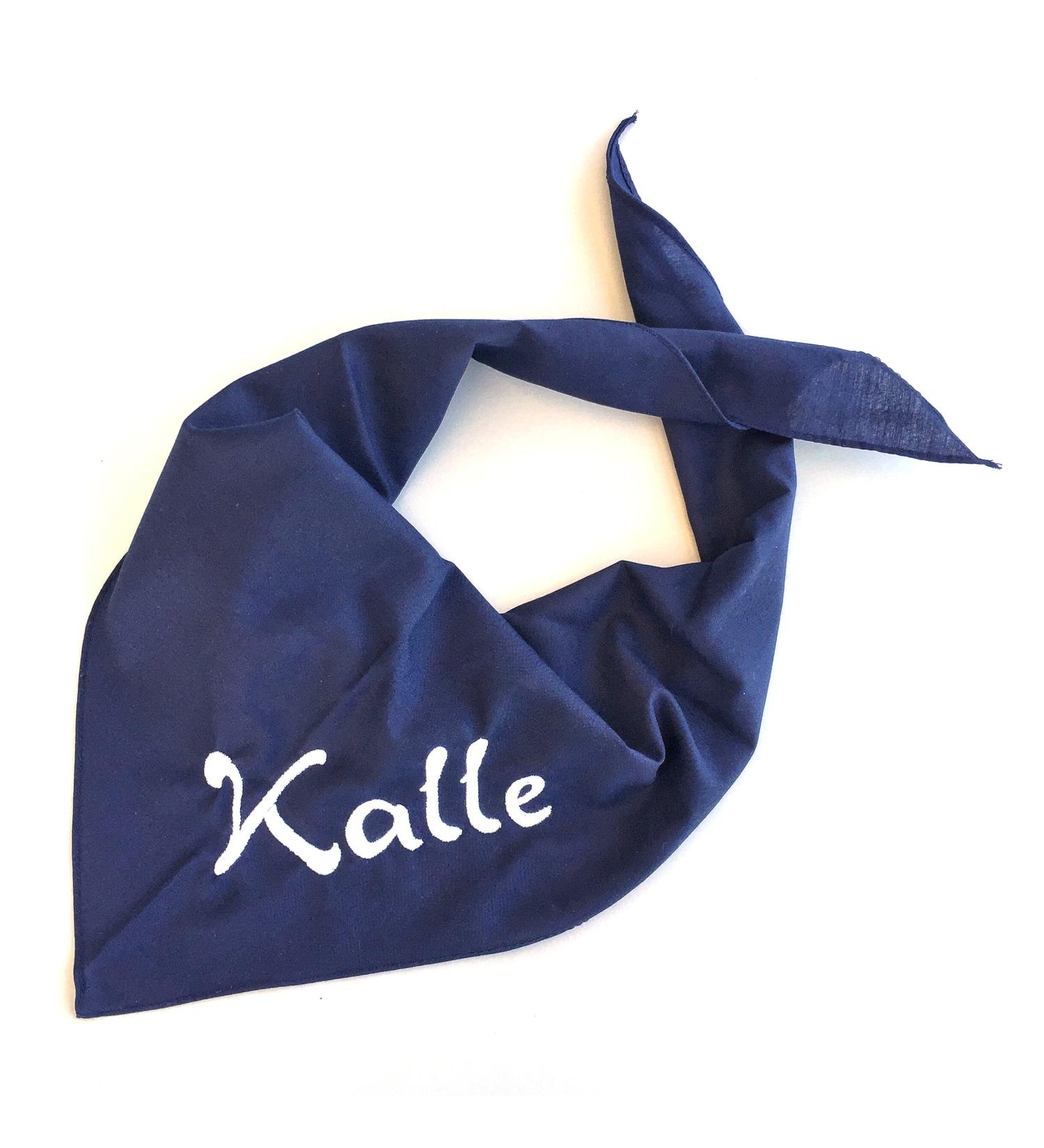 Schnoschi Dog Scarf Scarf for dogs with desired name Embroidered in the color grey blue
