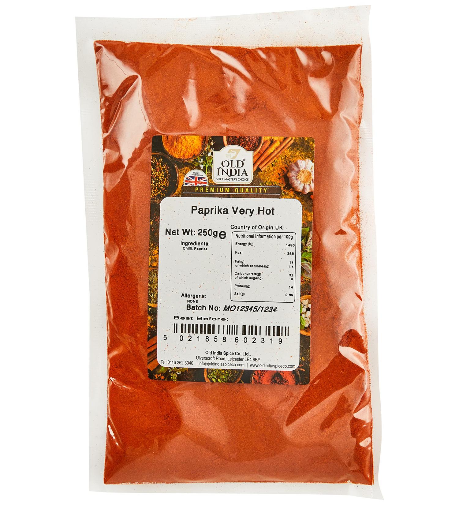 Old India Paprika Very Hot 250g - Intensely Spicy Seasoning for Culinary Delights - Buy Online on GoSupps.com
