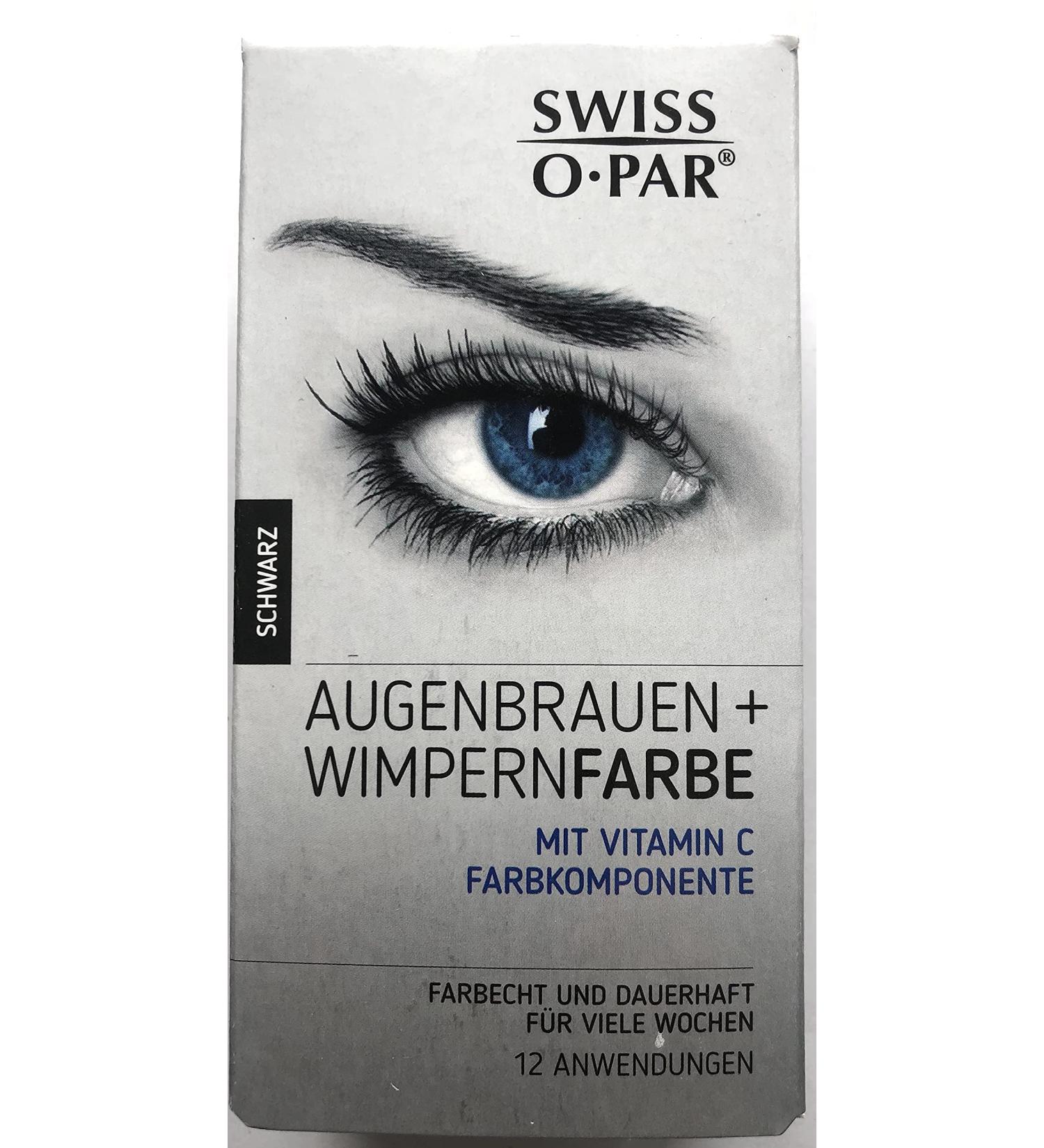 Swiss O-Par Eyelash & Eyebrow Tint Set - Black | Long-Lasting Color for Perfect Lashes & Brows | International Shipping Available - Buy Online on GoSupps.com