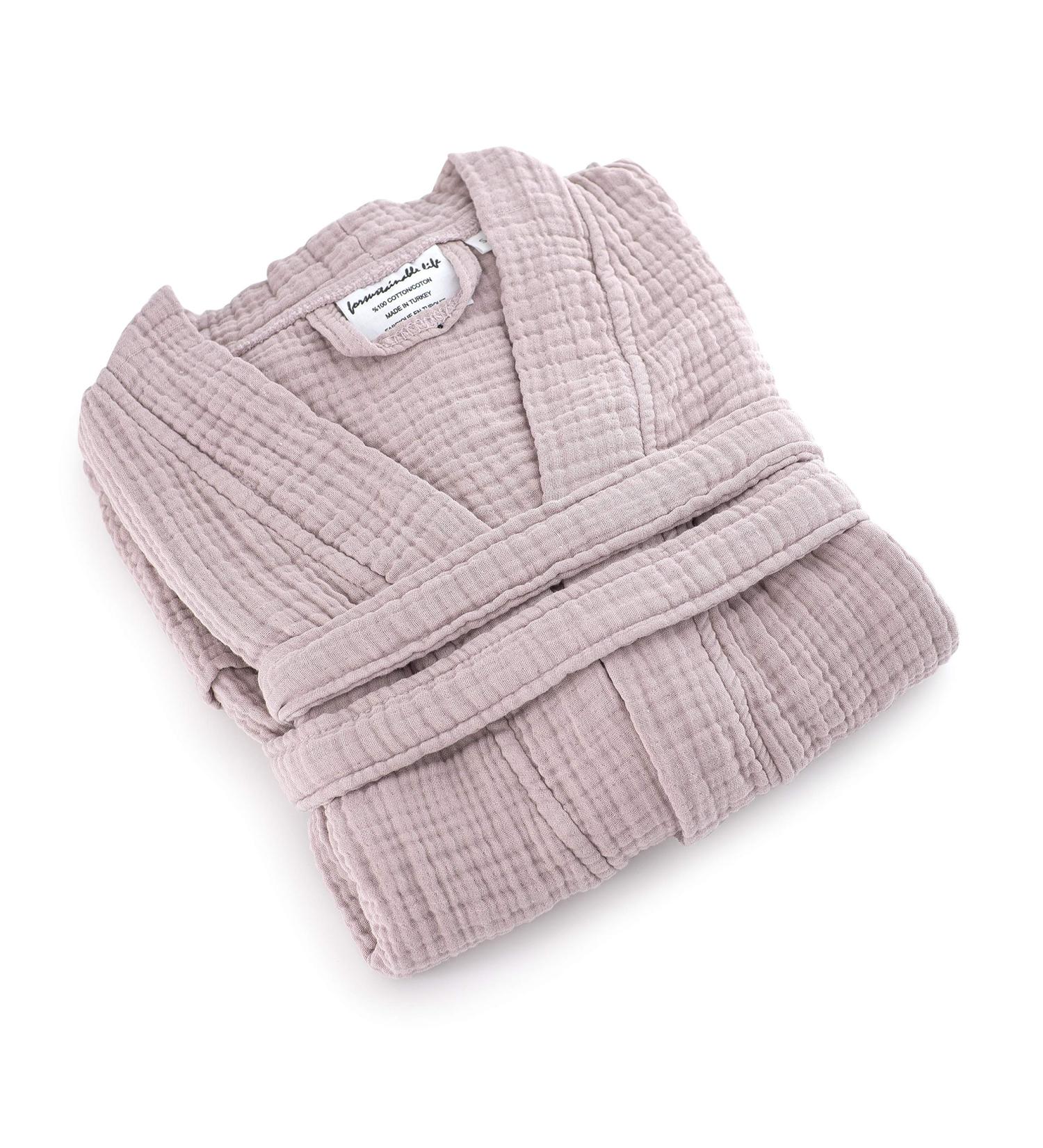 Sustainable Life Turkish Cotton Bathrobe - Dried Rose L-XL - Buy Online on GoSupps.com