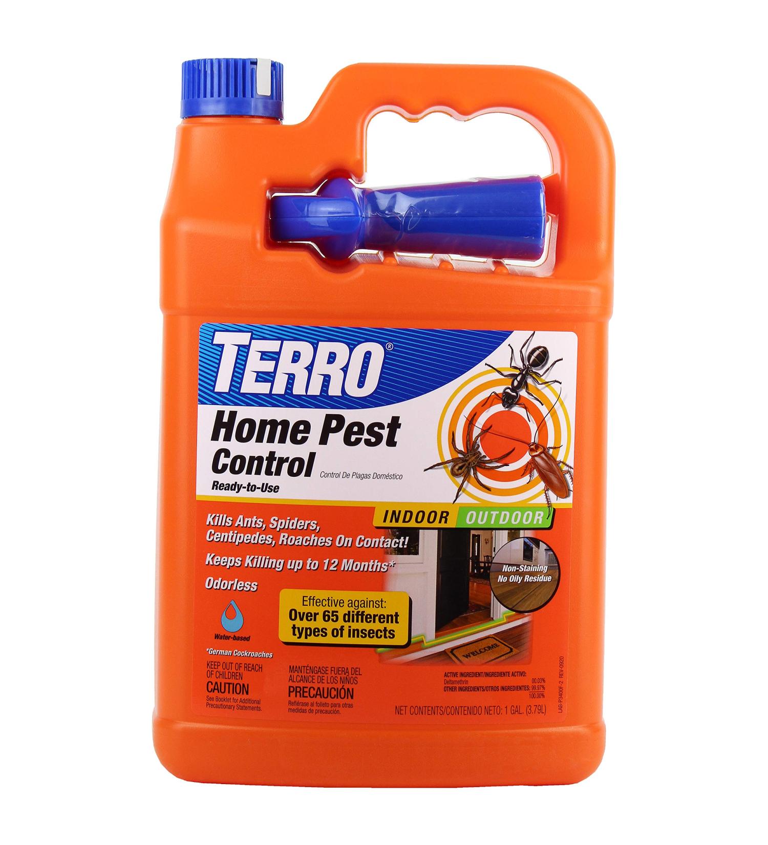 TERRO T3400B Indoor/Outdoor Insect Killer 1 Gallon - Kills Ants, Cockroaches, Spiders, Fleas & Ticks - Buy Online on GoSupps.com