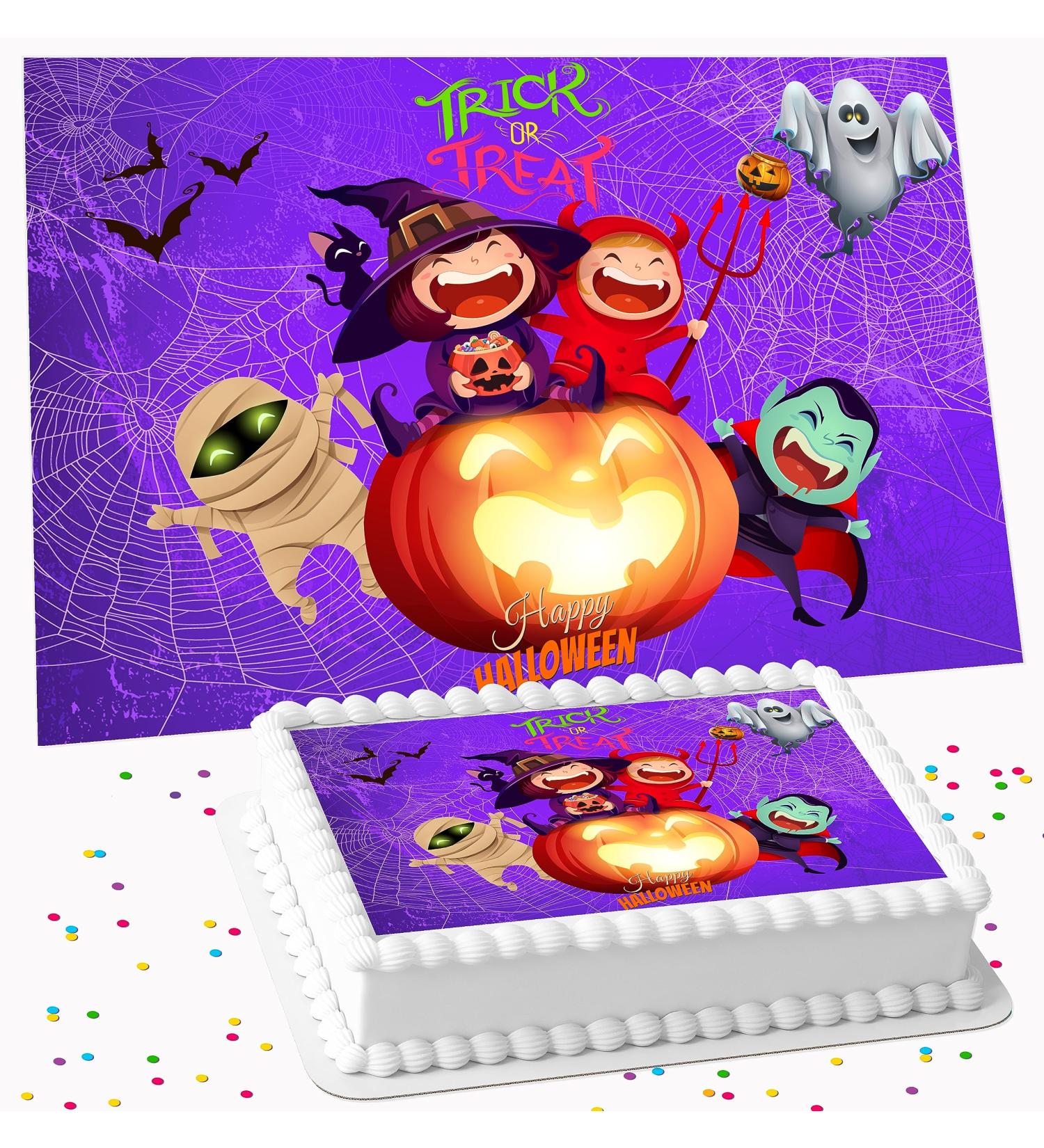 HALLOWEEN EDIBLE ICING COSTCO CAKE TOPPER HR020 - Buy Online on GoSupps.com