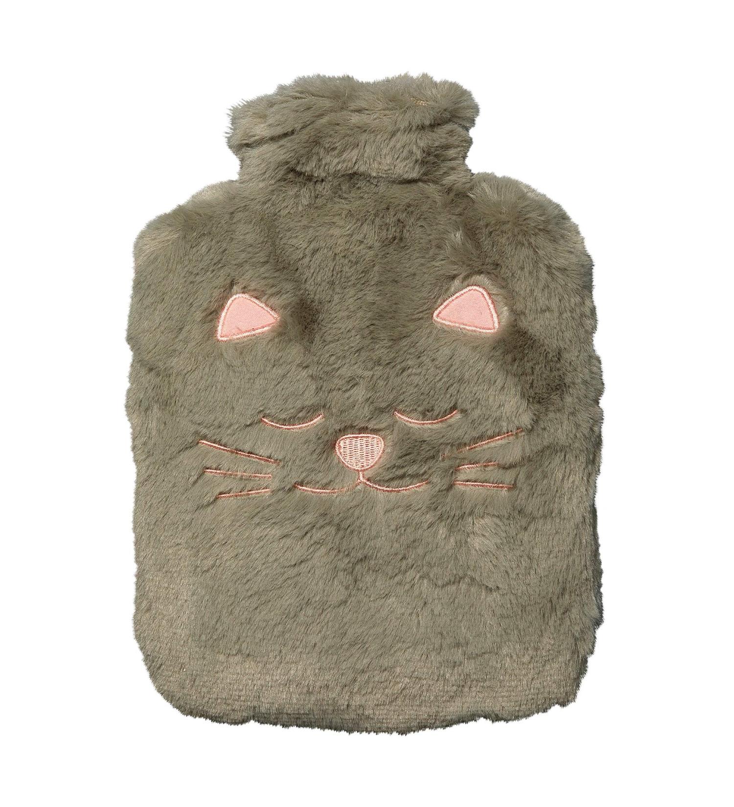 Draeger Paris 1886 Toga Hot Water Bottle - Plush Gray Cat | 100% Polyester Portable & Reusable - Buy Online on GoSupps.com