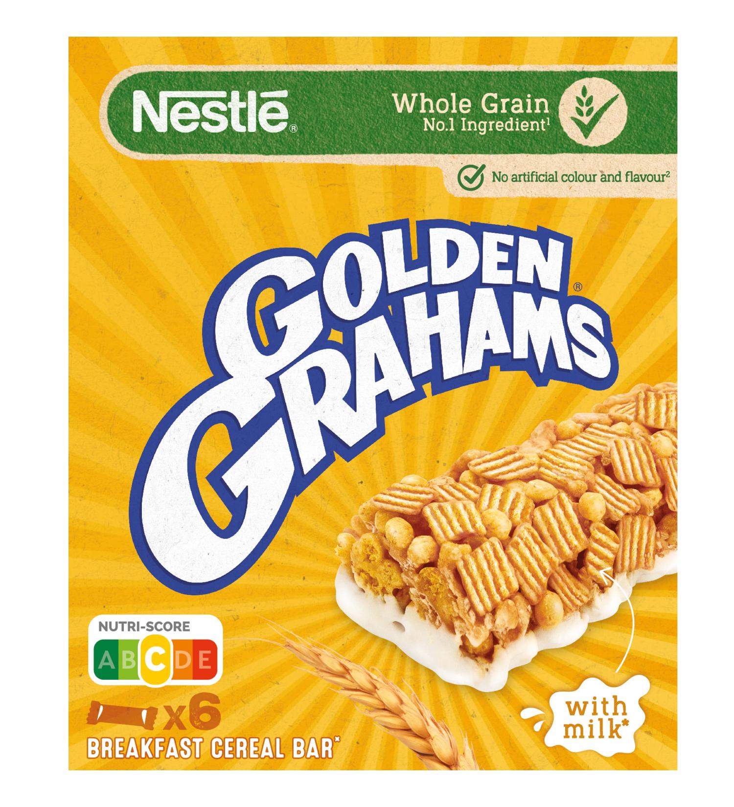 Nestl Golden Grahams Cereal Bars 6 bars of 25g 150g - Buy Online on GoSupps.com