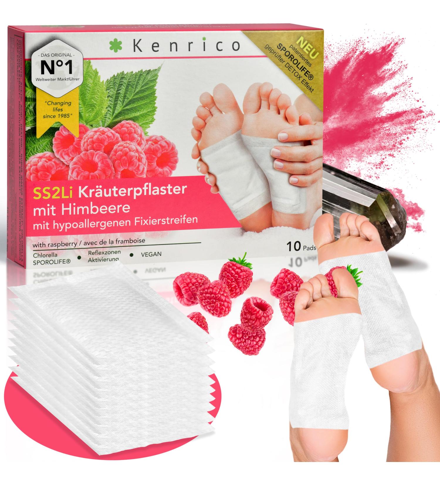 Kenrico SS2LI Herbal Pavement with Raspberry | 100% Vegan Foot Reflex Zone Therapy for Women's Well-being & Balance - Cure Foot Pads - Buy Online on GoSupps.com