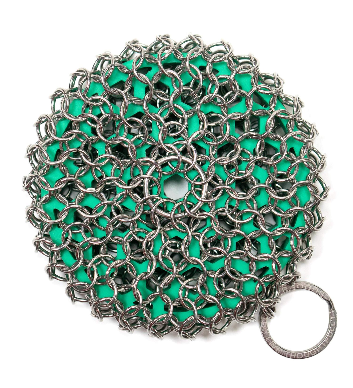Greater Goods Chainmail Scrubber - Easy, Seasoning-Safe Cast Iron Cleaning | Dishwasher Safe | St. Louis Designed - Buy Online on GoSupps.com