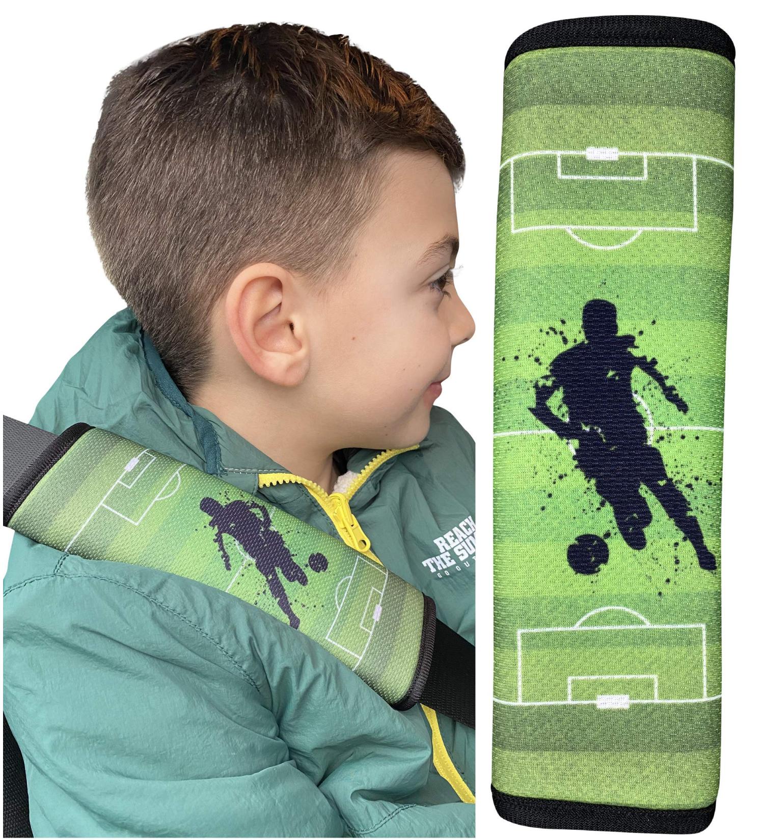 HECKBO Kids Car Seat Belt Pads - Football Design | For Kids and Babies | Seat Belt Protectors for Booster Seats and Bicycles | 1 Piece - Buy Online on GoSupps.com