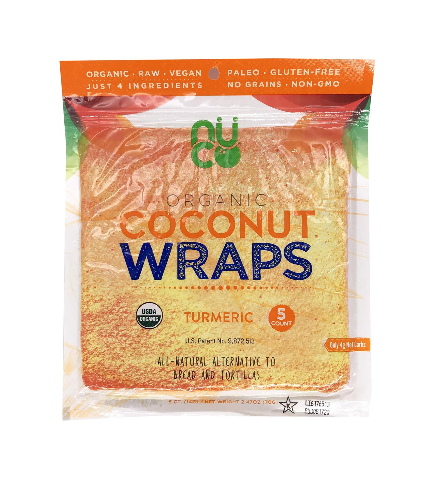 NUCO Organic Coconut Turmeric Wraps, 2.47 OZ