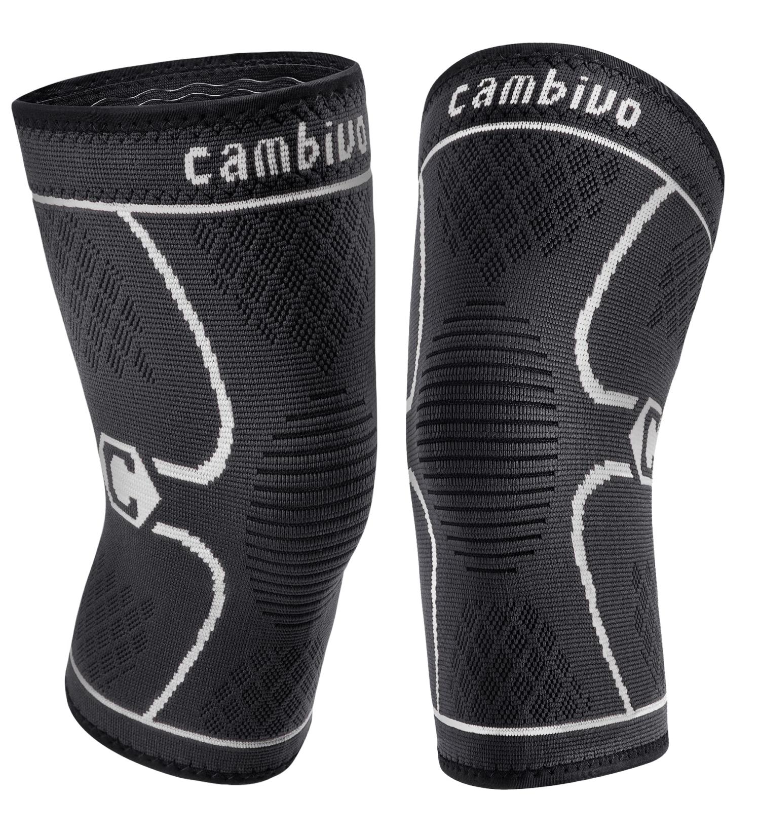 Buy Cambivo 2x Knee Brace for Men & Women - Orthopedic Support for Meniscus Tear ACL Arthritis - Perfect for Running Hiking & Sports - Black/Gray - Buy Online on GoSupps.com