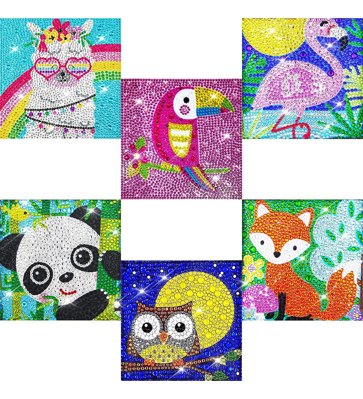 Labeol 5D Diamond Painting Kit for Kids - Easy Crystal Art Craft Set for Home - 6 Packs Full Drill Set - Buy Online on GoSupps.com