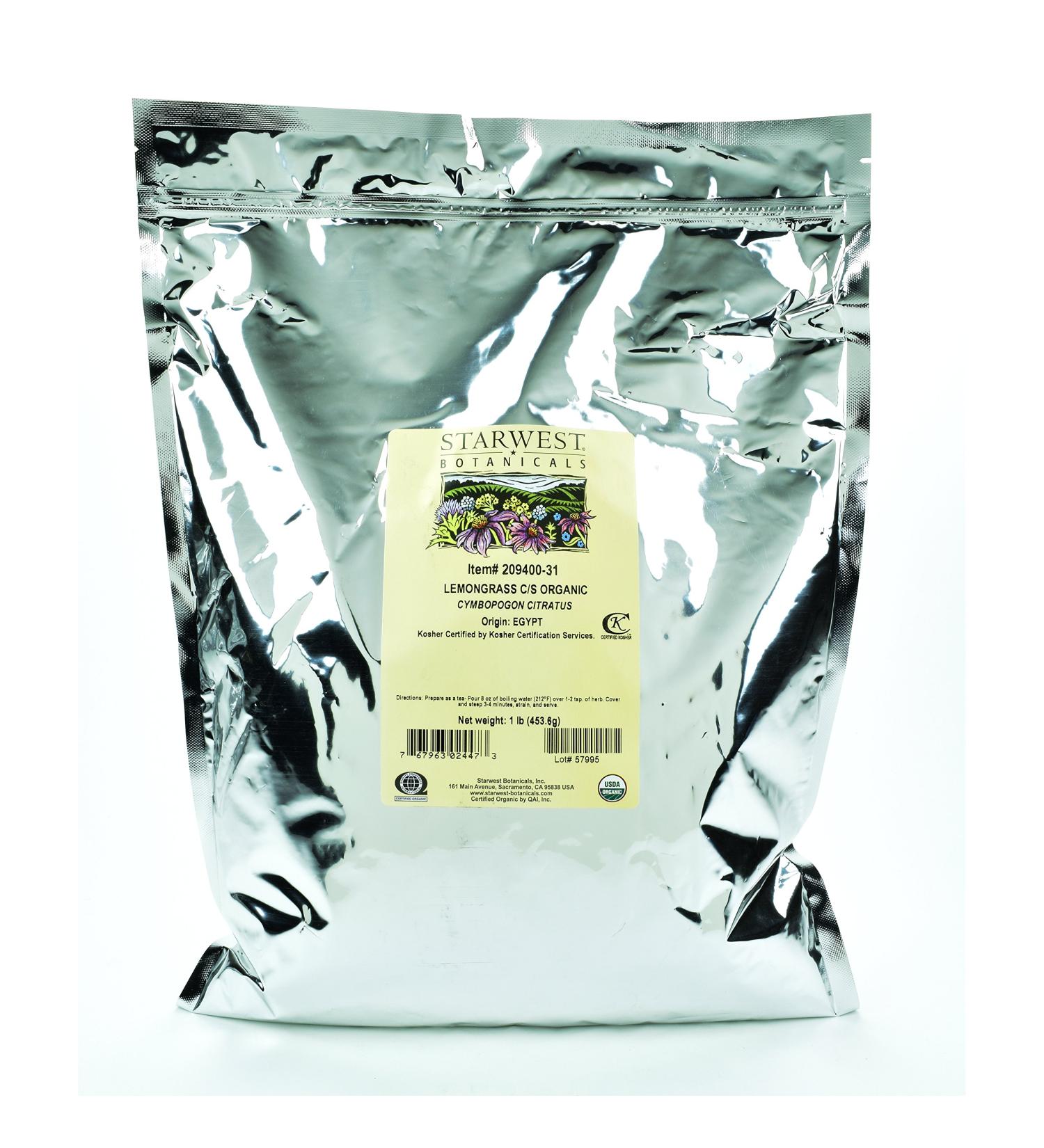 Starwest Botanicals Organic Lemongrass C/S 1 lb (453.6 g)