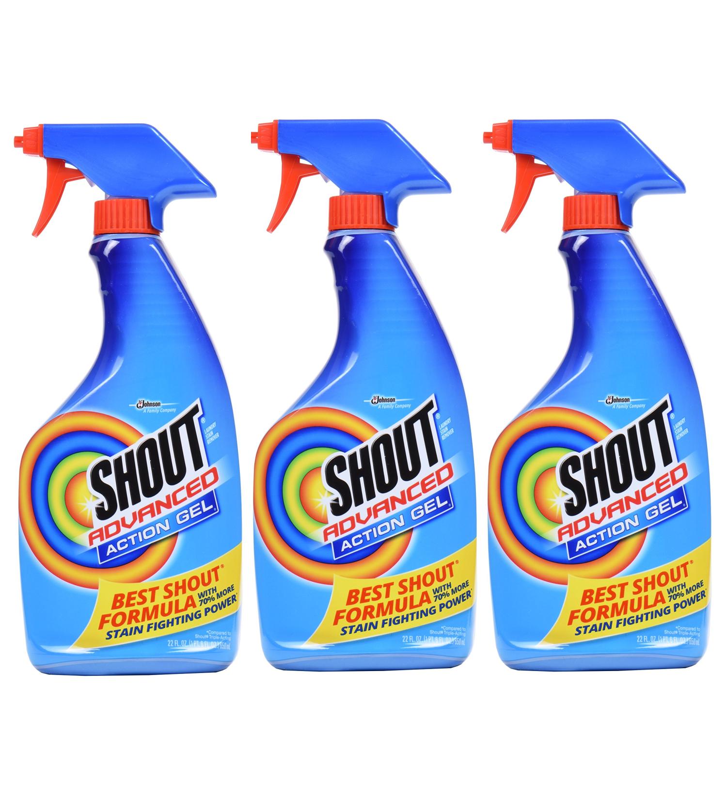 Shout Advanced Stain Remover Gel - Best Formula 22 oz (Pack of 3) - Buy Online on GoSupps.com