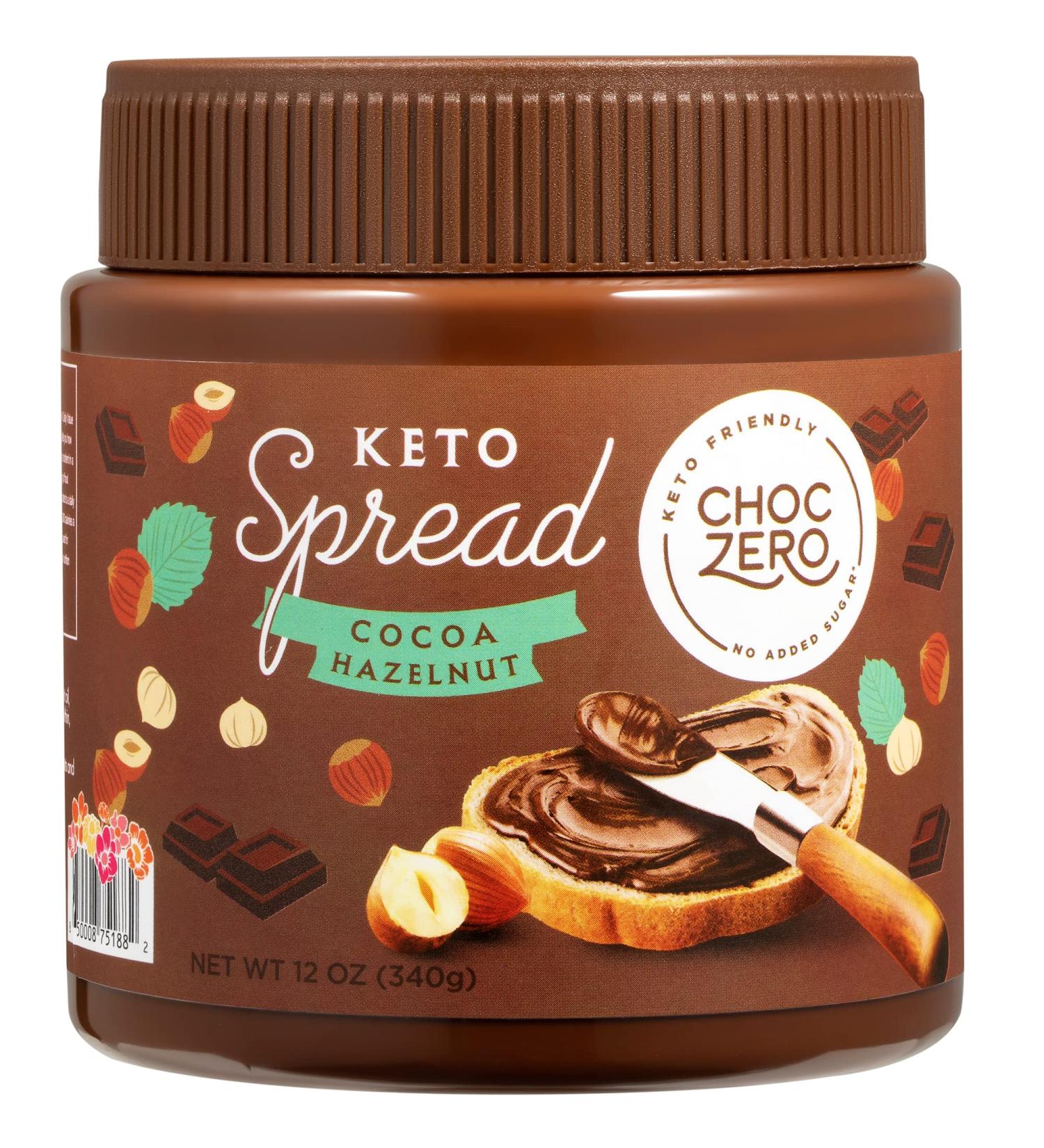 ChocZero Keto Chocolate Hazelnut Spread - 12 oz | Sugar-Free & Low-Carb - Buy Online on GoSupps.com